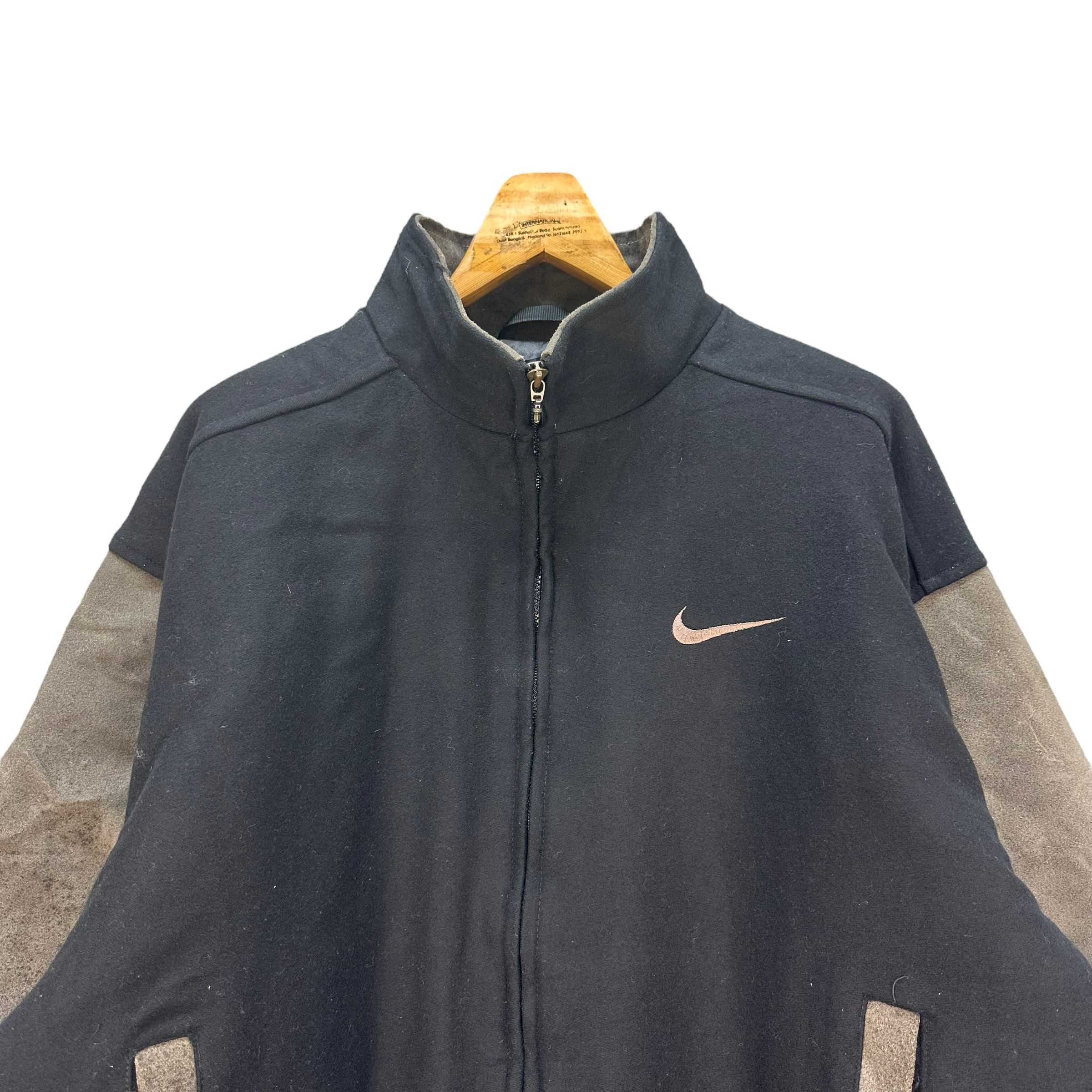 Nike NIKE BIG LOGO WOOL LEATHER VARSITY BOMBER JACKET #8444-009 Size US XL / EU 56 / 4 - 5 Thumbnail