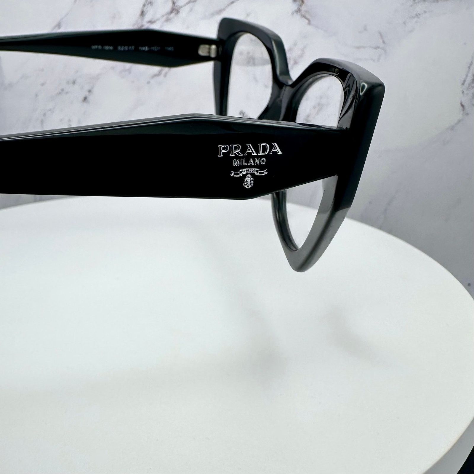 Prada New Prada Eyeglasses Women Black Symbole Logo Glasses 52mm Size ONE SIZE - 7 Thumbnail