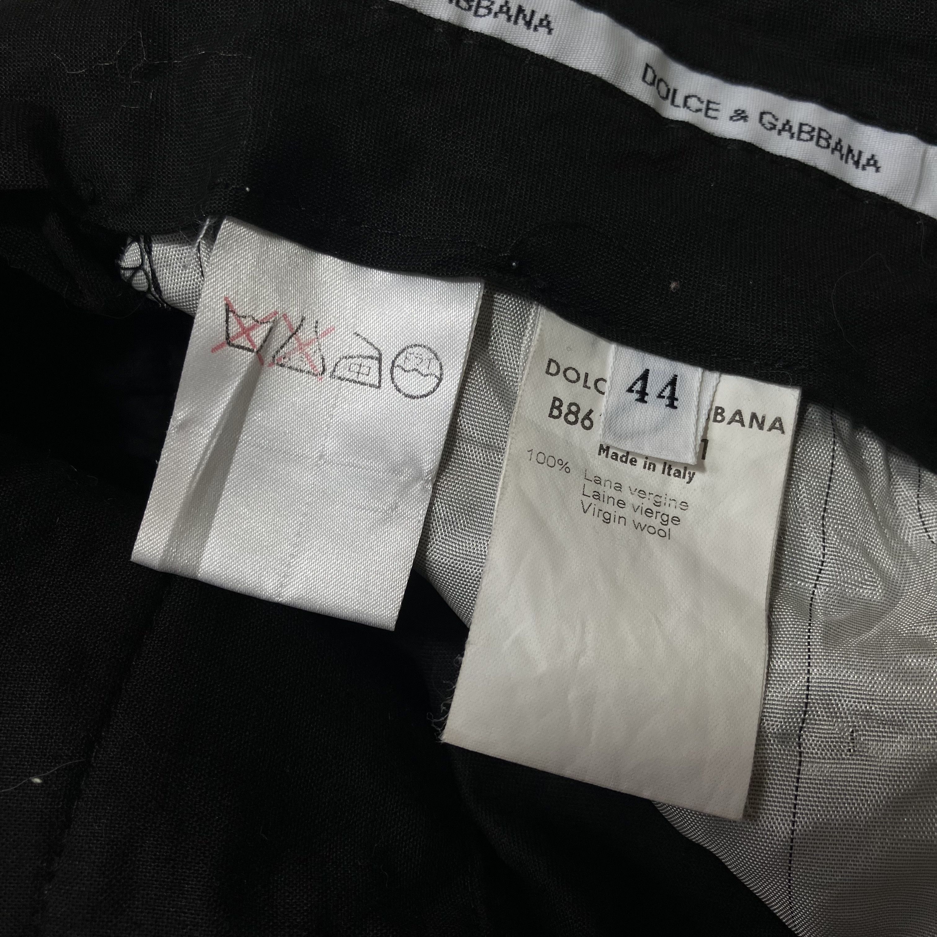 Dolce & Gabbana Dolce & Gabanna vintage black wool trousers tailored fit Size US 29 - 4 Thumbnail