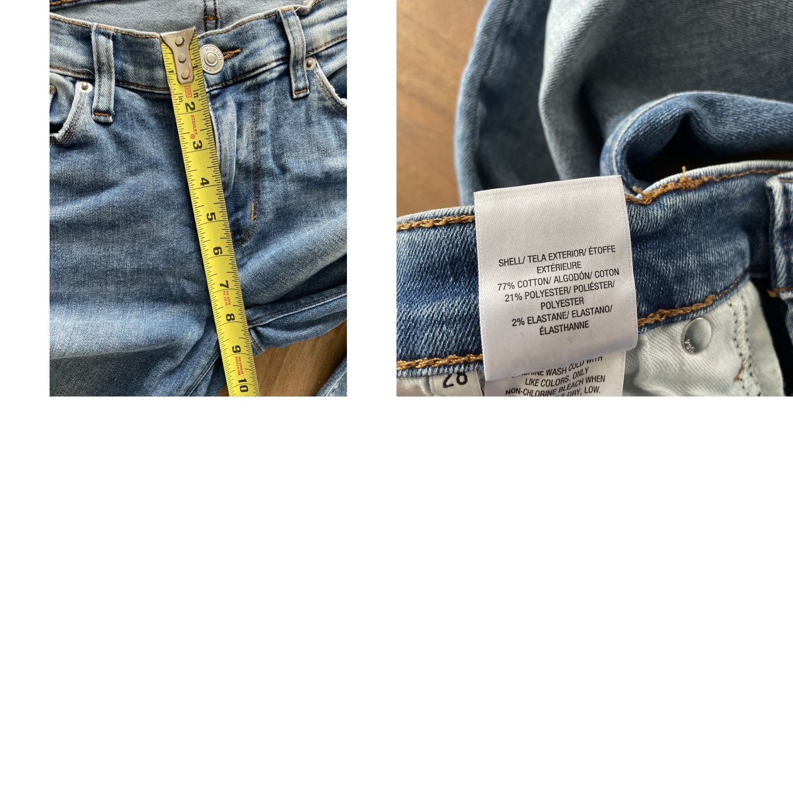 Hudson Hudson Krista Super Skinny Jeans Womens 28 Distressed Denim 30x28 Slim Zip Cotton Blend Blue Logo Inseam 28 Size 28" / US 6 / IT 42 - 8 Thumbnail