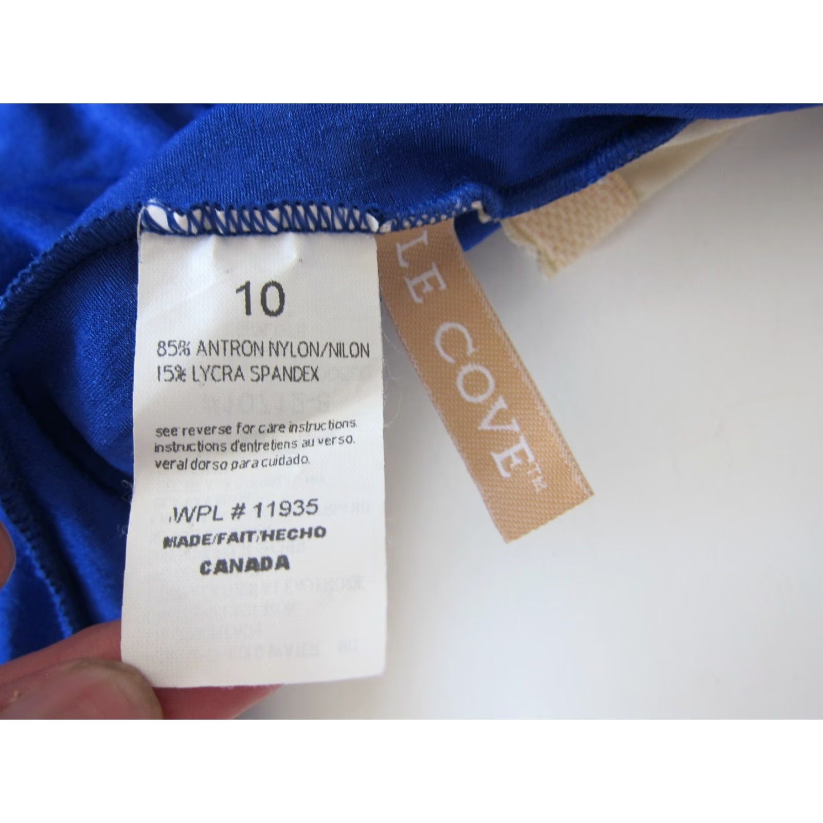 Vintage VINTAGE Le Cove Royal Blue Built In Bra One Piece Swimsuit Women Size 10 Size ONE SIZE - 4 Thumbnail