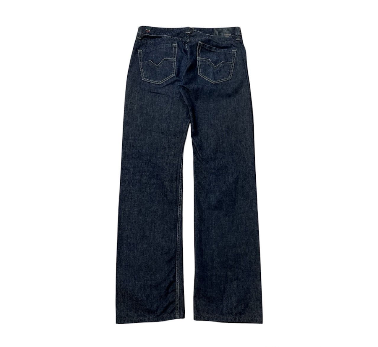 Diesel × Vintage Vintage Diesel larkee y2k waxed denim jeans pants goth navy Size US 32 / EU 48 - 2 Thumbnail
