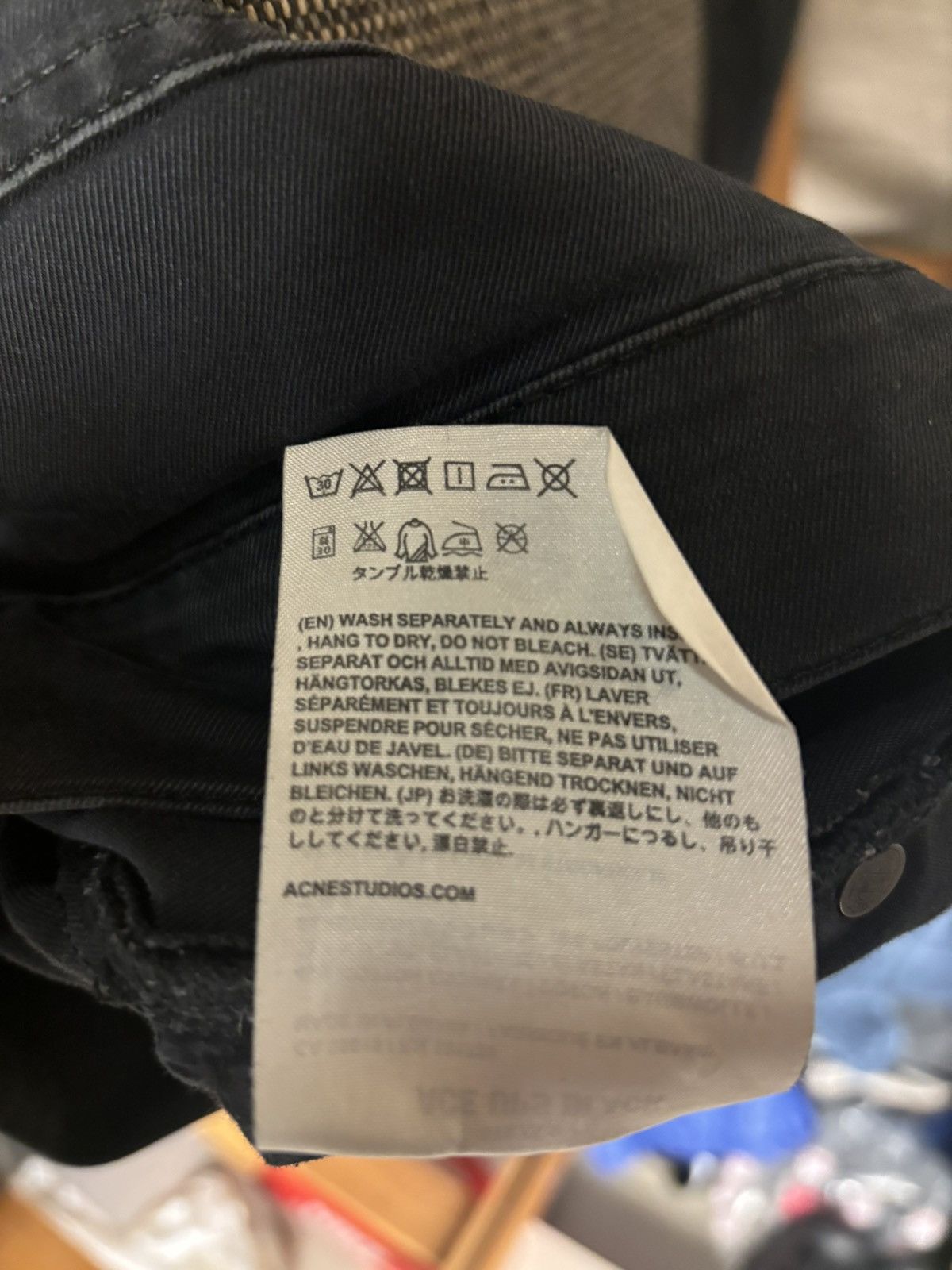 Acne Studios Acne Studios Ace Ups Black Denim 31/32 Size US 31 - 5 Thumbnail