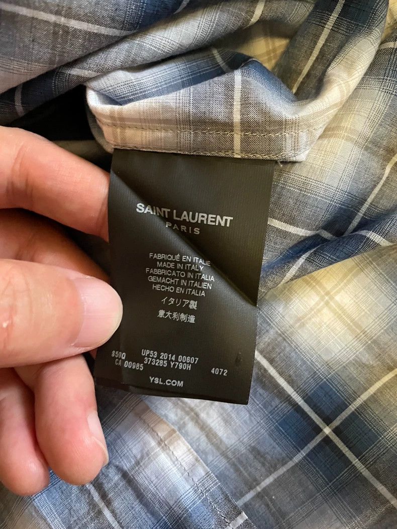 Saint Laurent Paris Saint Laurent Paris size 41 White and blue check shirt 250 Size US S / EU 44-46 / 1 - 6 Thumbnail