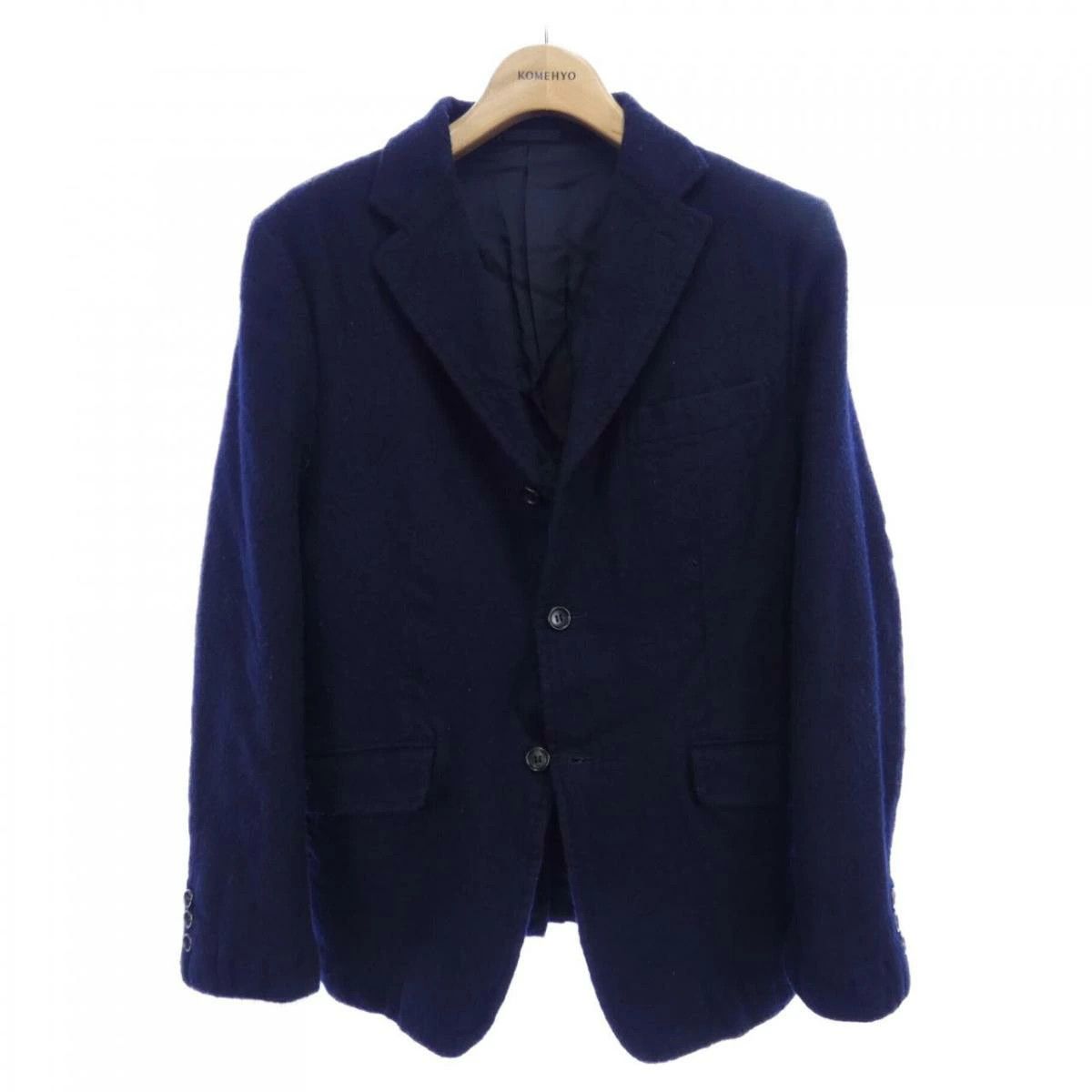 Comme des Garcons Jacket 3 Button Flap Pocket Plain Wool Navy Size US XS / EU 42 / 0 - 1 Thumbnail