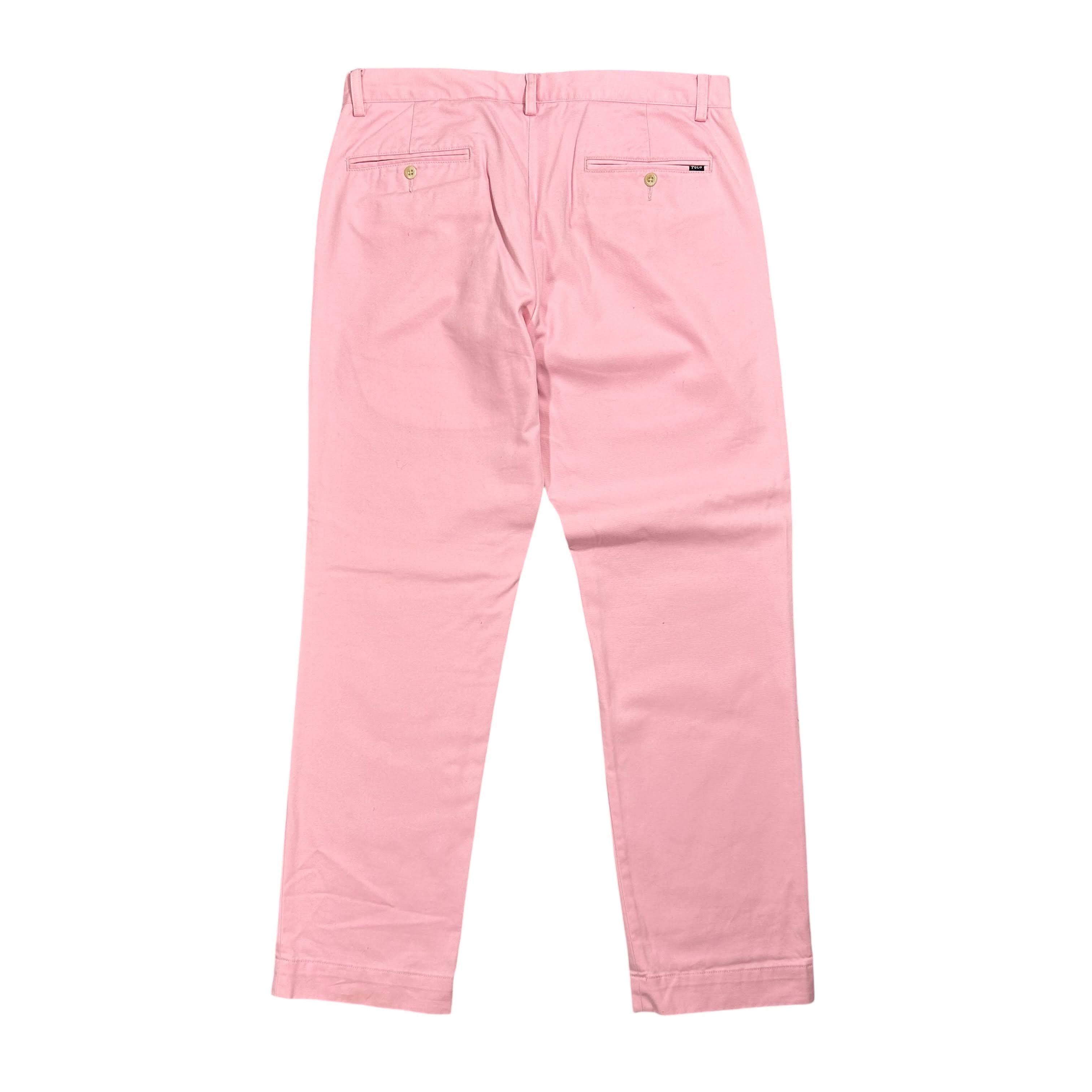 Polo Ralph Lauren Polo Ralph Lauren Pink Regular Straight Pants W33L30 Size US 33 - 2 Thumbnail