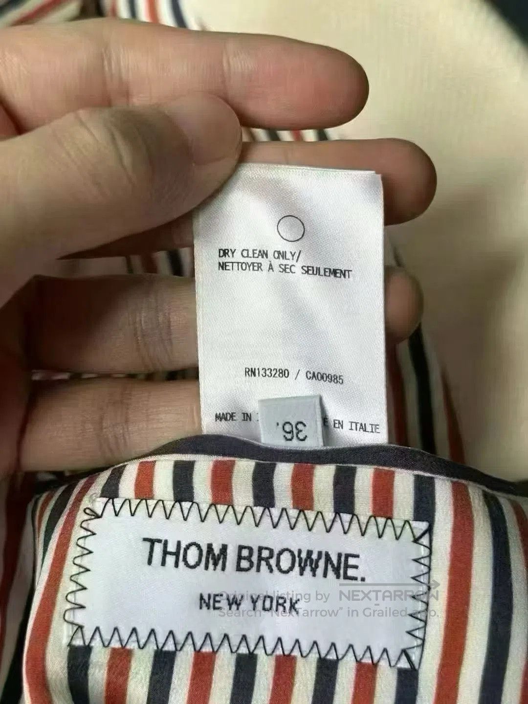 Thom Browne Thom Browne Fringed Colorblock Blazer| Size XS / US 0-2 / IT 36-38 - 5 Thumbnail