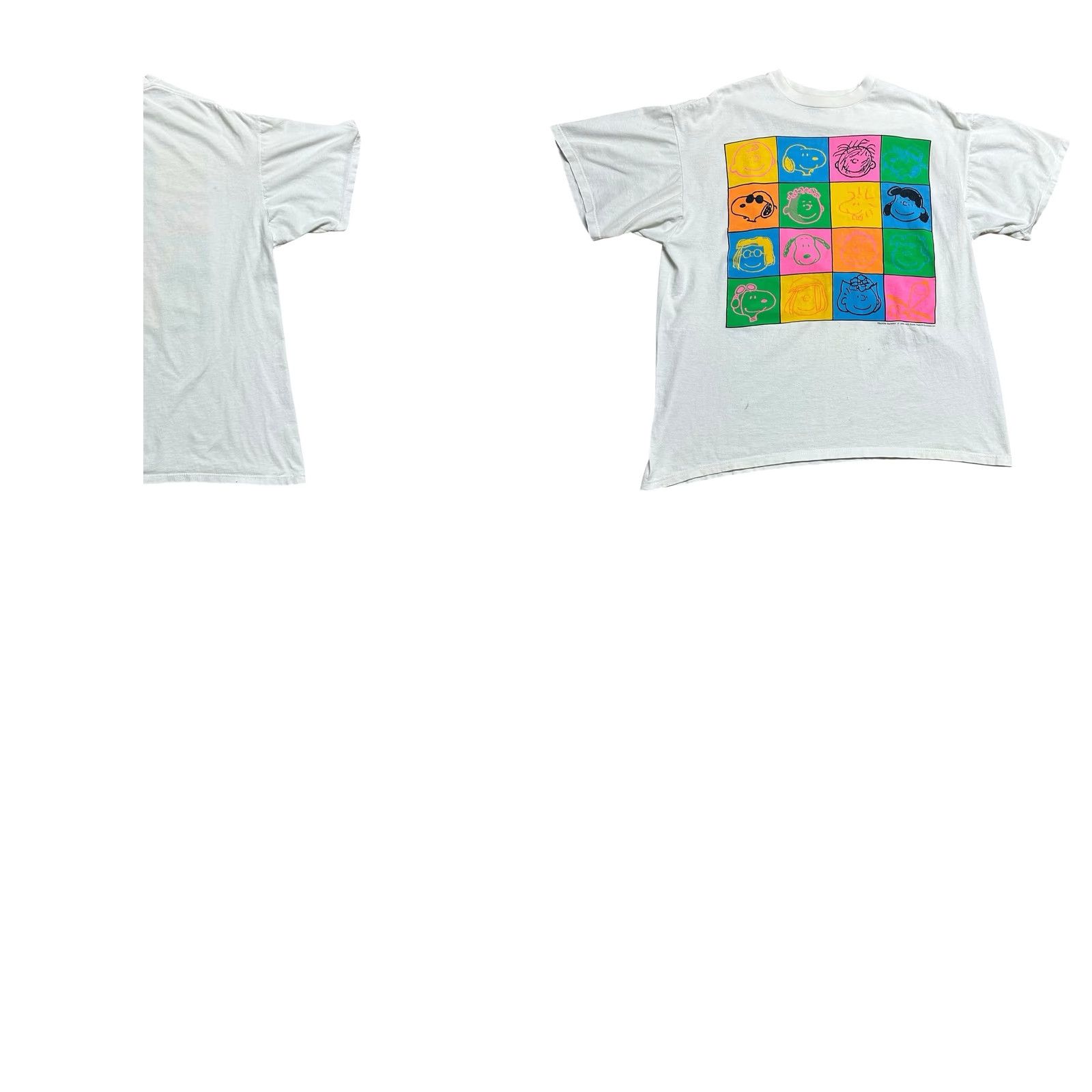 Jerzees JERZEES T-Shirt Men XL Peanuts Charlie Brown Snoopy Vintage 80s Pop Art White Cotton Blend Crew Neck Short Sleeve Graphic Print Size US XL / EU 56 / 4 - 10 Thumbnail