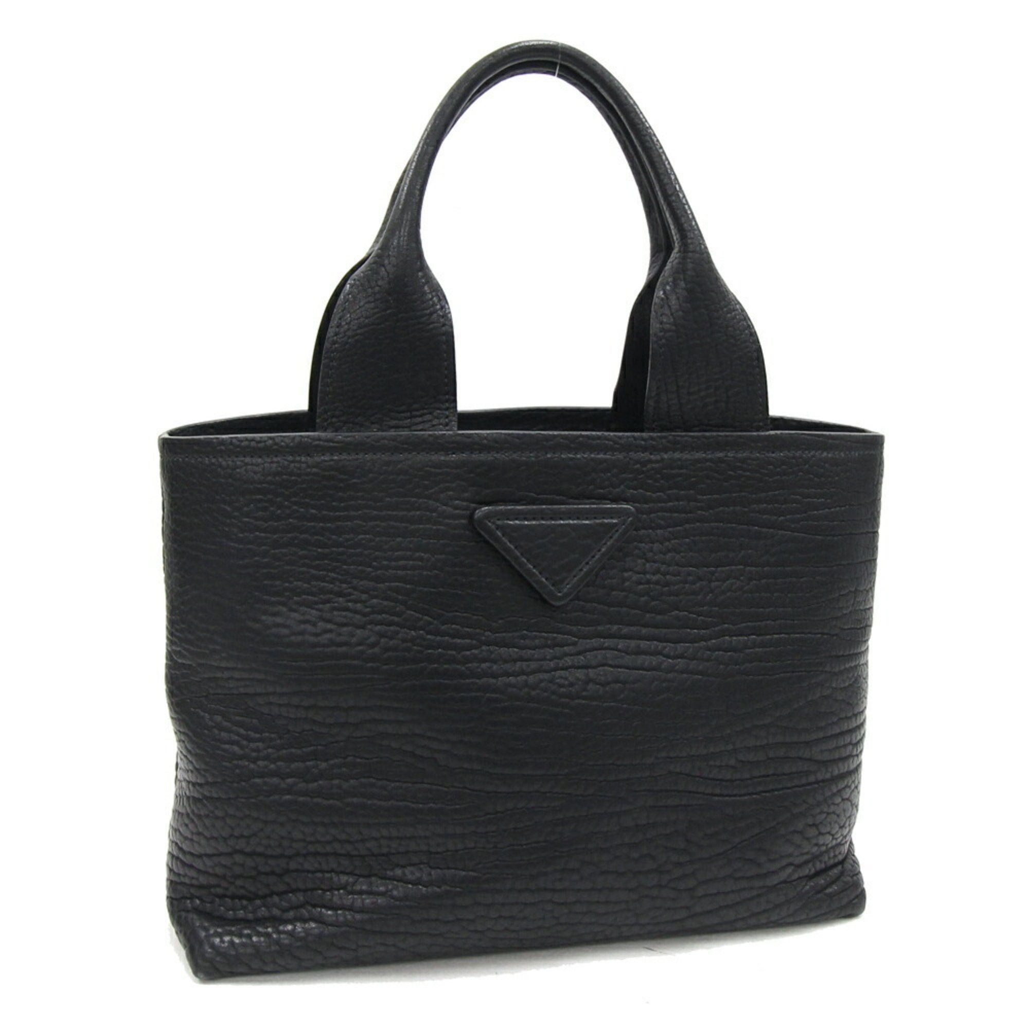 image of Prada Tote Bag 1Bg440 Black Leather Handbag For Women, Men, And Women
