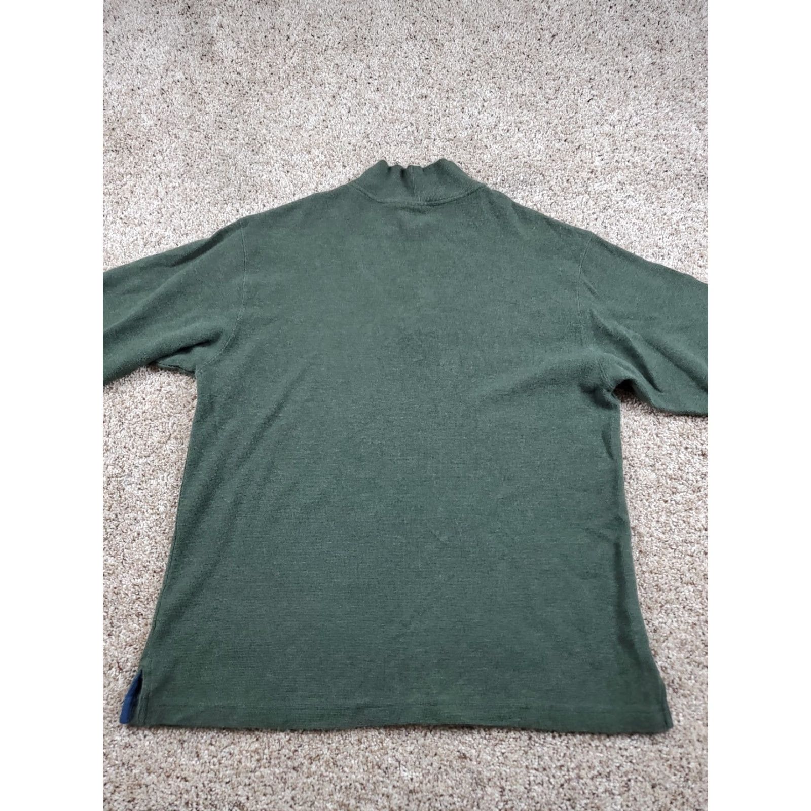 Vintage VINTAGE L.L. Bean Sweater Mens Large Green Henley Pullover Long Sleeve Cotton Ribbed Mock Neck Casual Size US L / EU 52-54 / 3 - 6 Thumbnail
