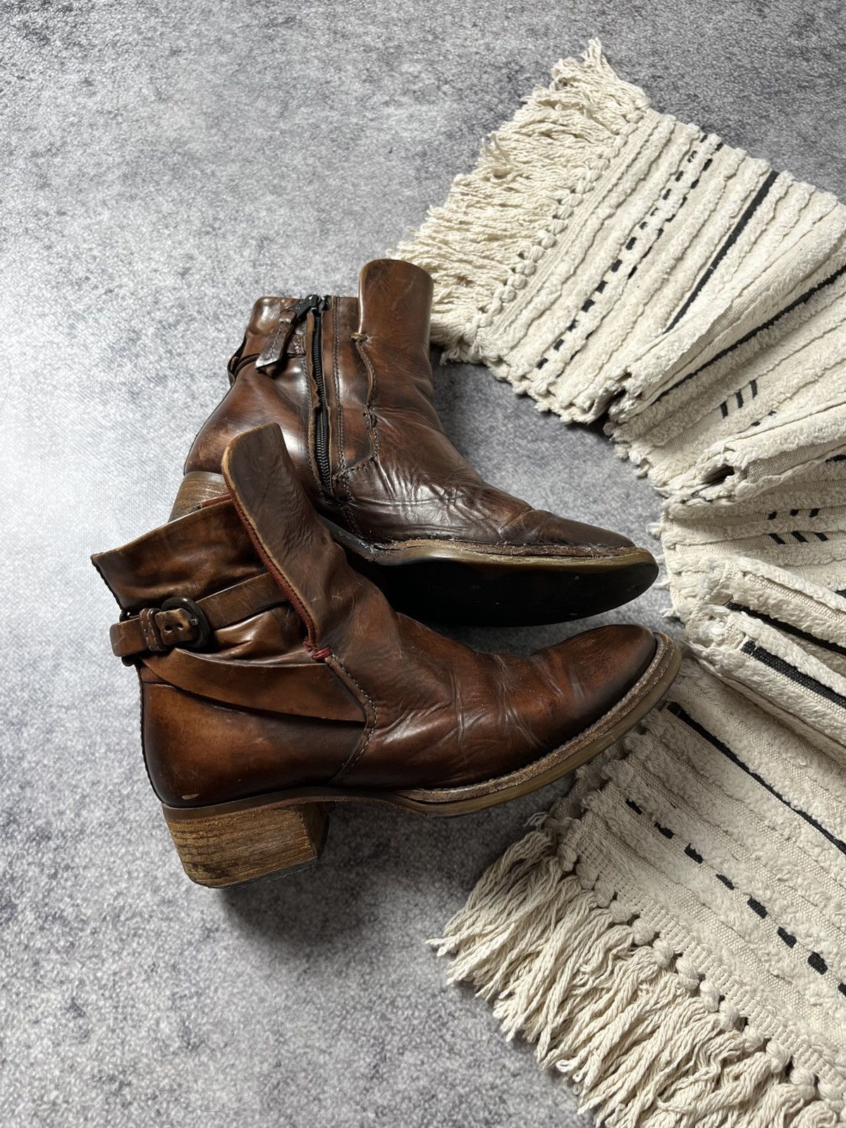 A.S.98 🔥RARE A.S.98 Airsteps Ankle Leather Vintage Western Boots Size US 7 / IT 37 - 1 Thumbnail