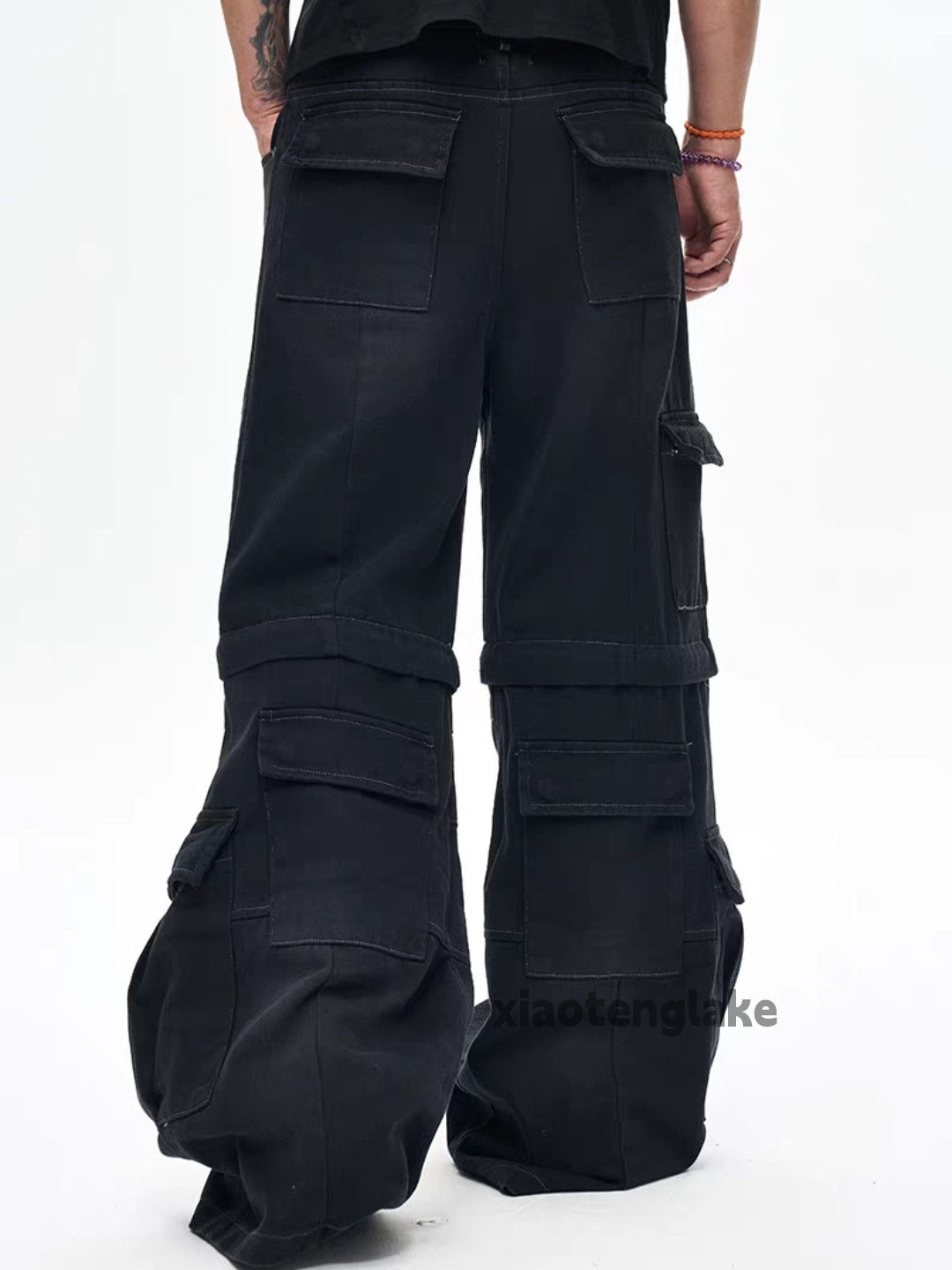 Vintage Unisex outdoor utility loose baggy hiphop flared pants Size US 34 / EU 50 - 7 Thumbnail
