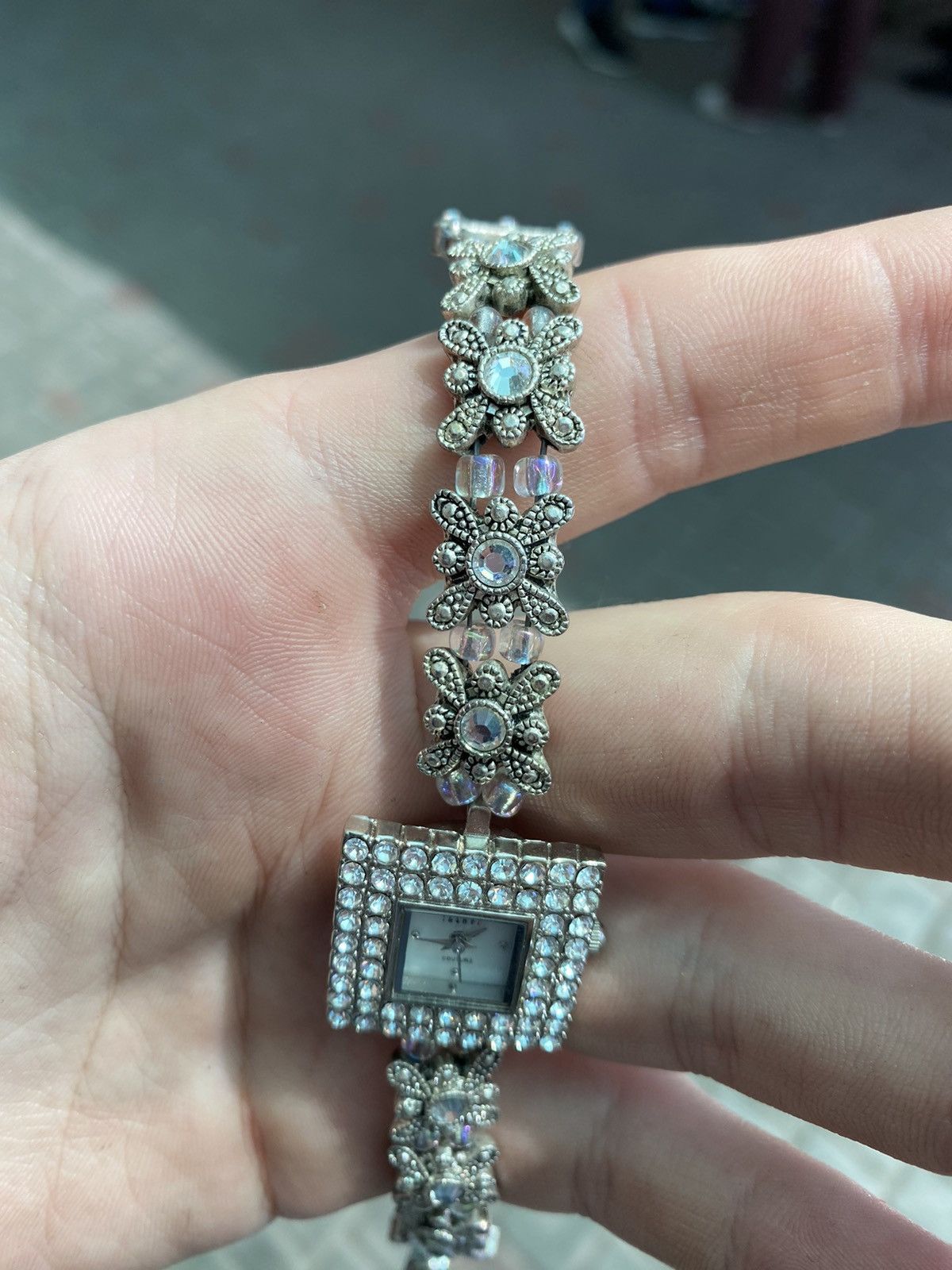 Japanese Brand × Jewelry × Vintage Stylish futuristic Crystal Bracelet Watch Size ONE SIZE - 7 Thumbnail