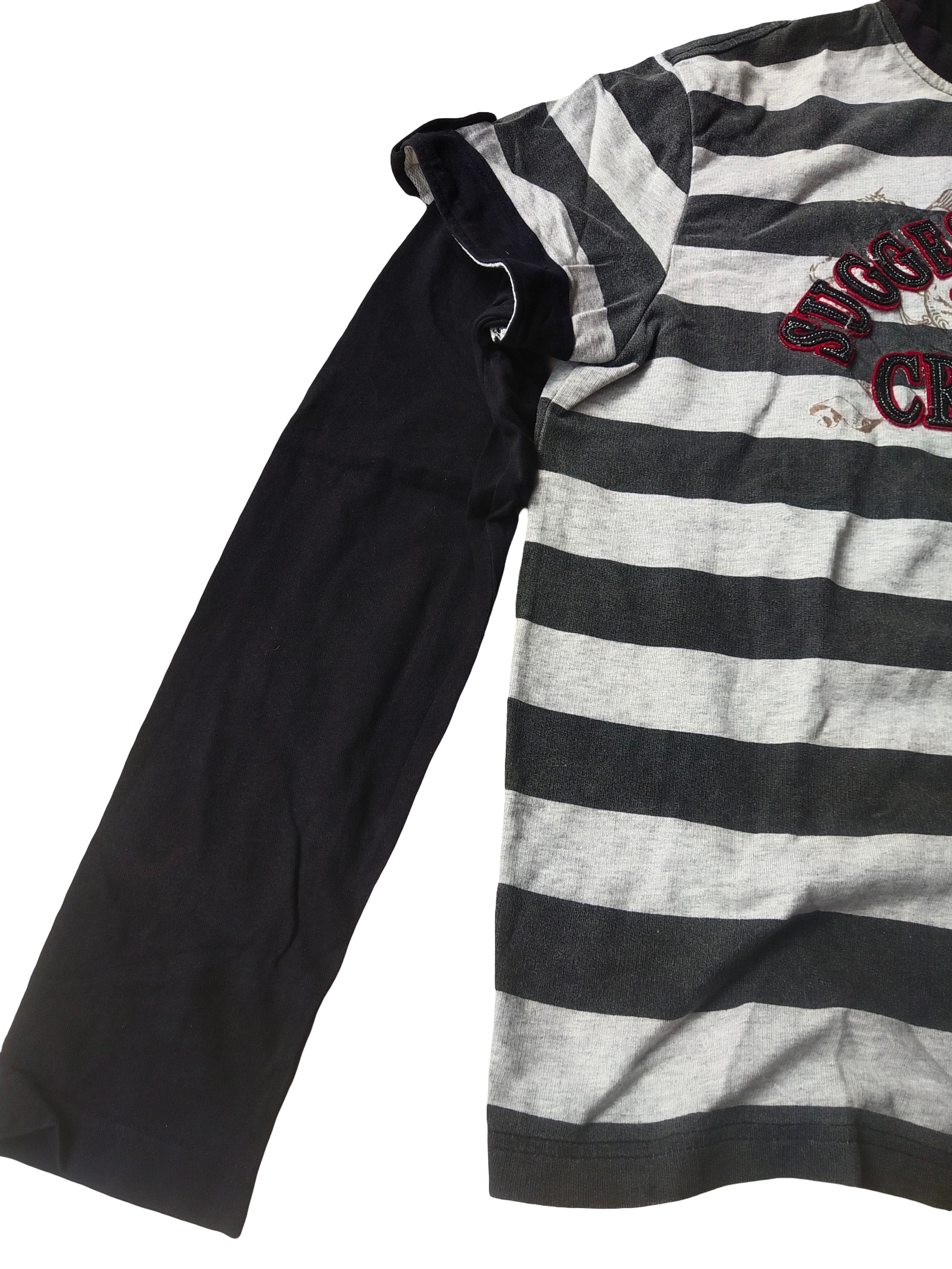 Hysteric Glamour Vintage Y2K Crux Layered Striped Hooded L/S Tee Size US S / EU 44-46 / 1 - 4 Thumbnail