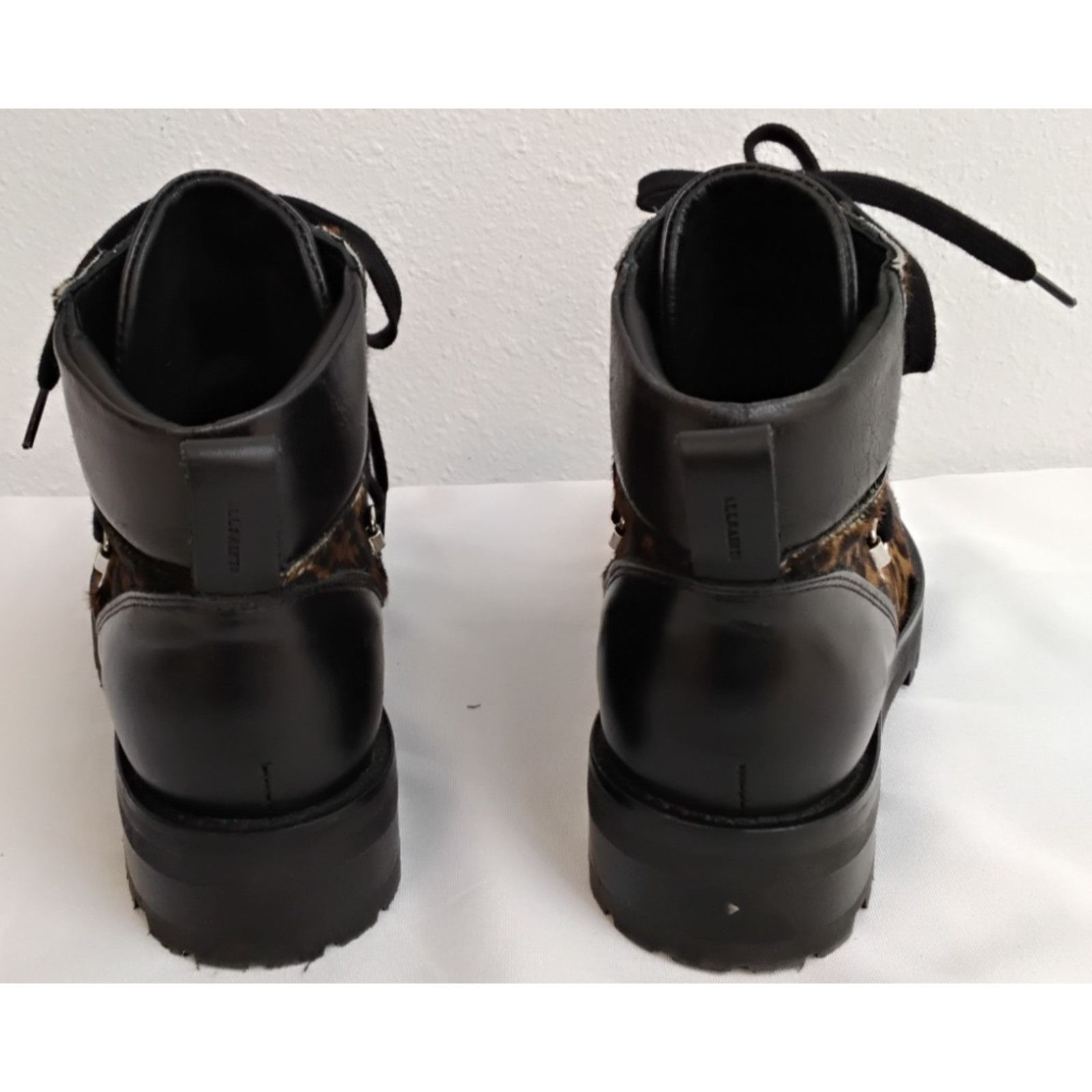 Allsaints All Saints Lia Leopard Combat Boots Women's 37 Calf Hair Size US 6.5 / IT 36.5 - 6 Thumbnail