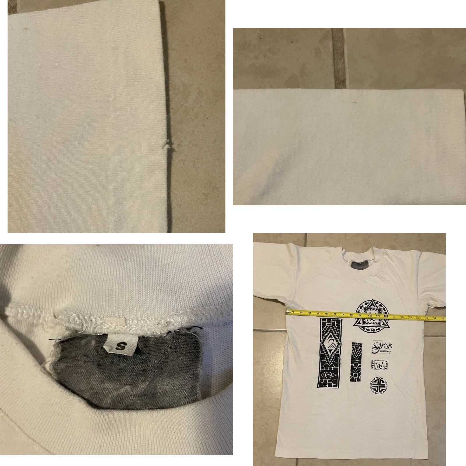 Vintage VINTAGE Noosa Australia Tribal Art Shirt S White Beach Water 90s 80s Grunge Surf Punk Retro Band Graphic Tee Mens Size US S / EU 44-46 / 1 - 9 Thumbnail