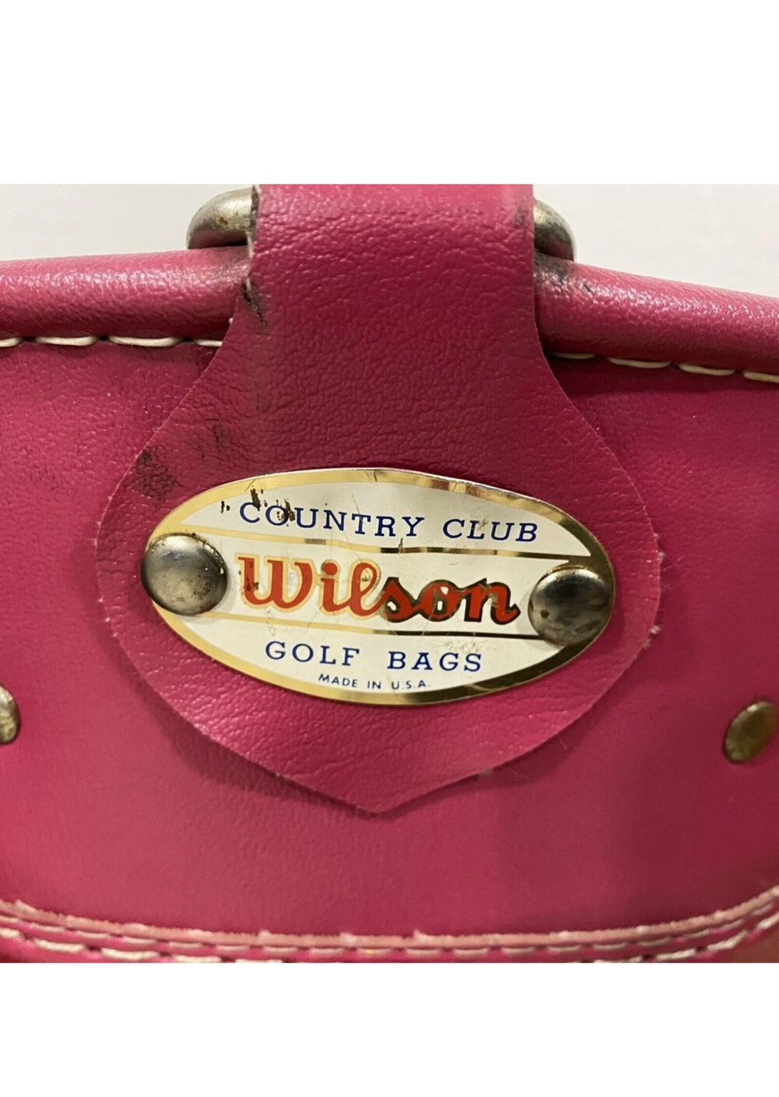 Wilson Wilson Country Club Red Golf Bag Made In USA RED LEATHER Size ONE SIZE - 4 Thumbnail