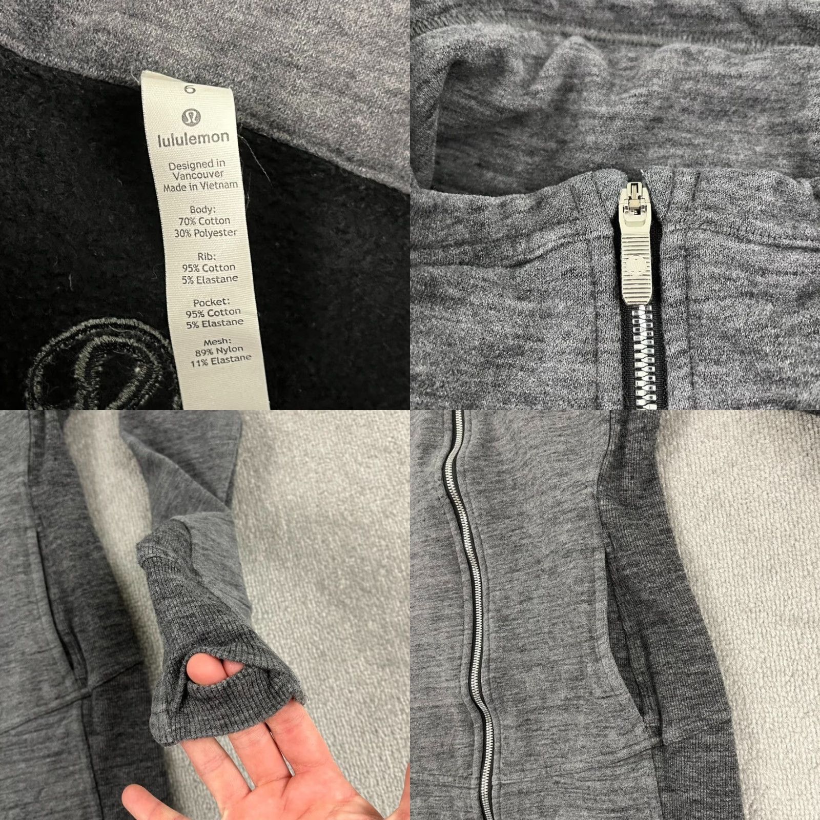 Lululemon Lululemon Jacket Womens Size 6 Heather Gray Full Zip Athletic Fleece Size M / US 6-8 / IT 42-44 - 8 Thumbnail