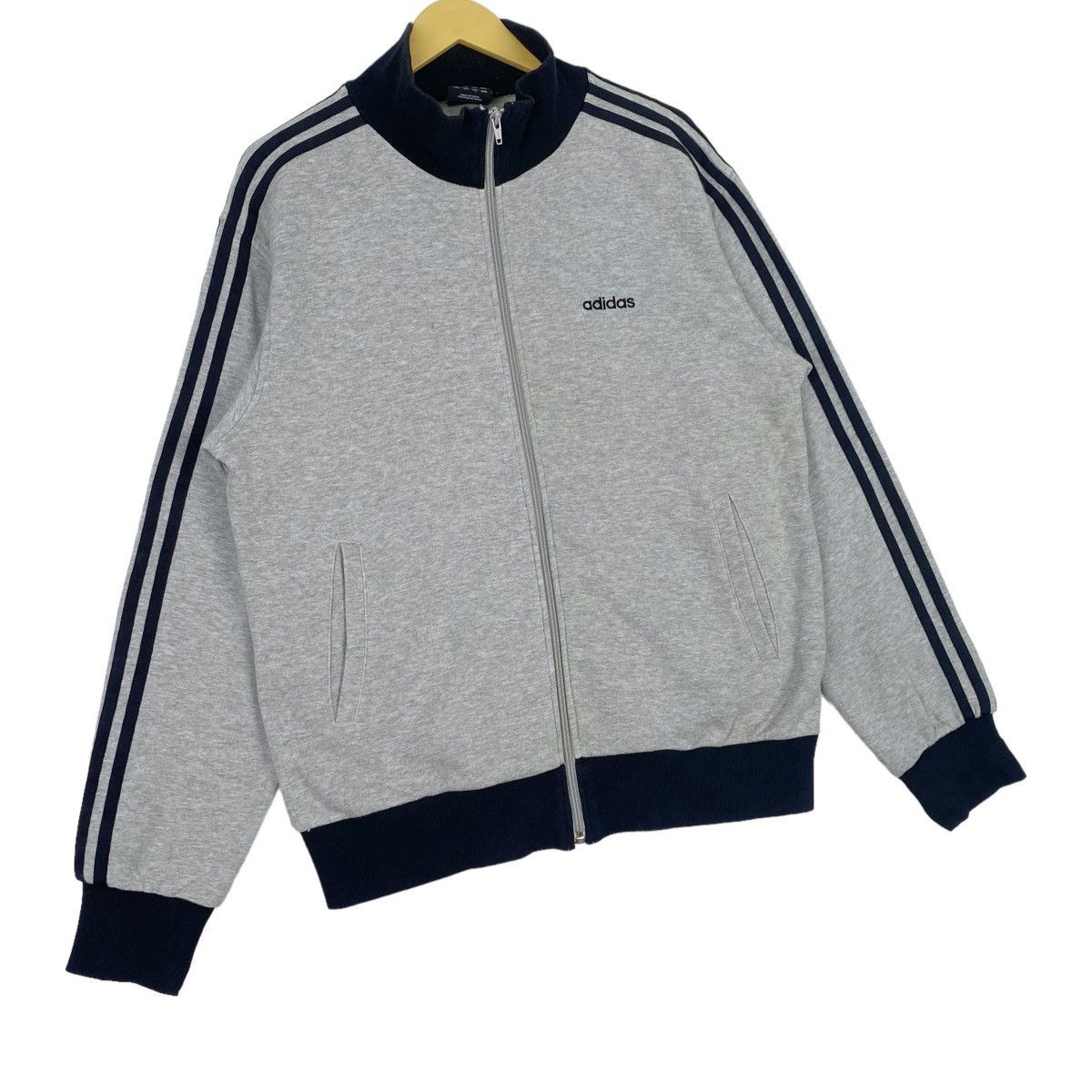 Adidas Adidas Big Strips 3 Line Jacket Sweatshirt Full Zipper Size US XL / EU 56 / 4 - 4 Thumbnail