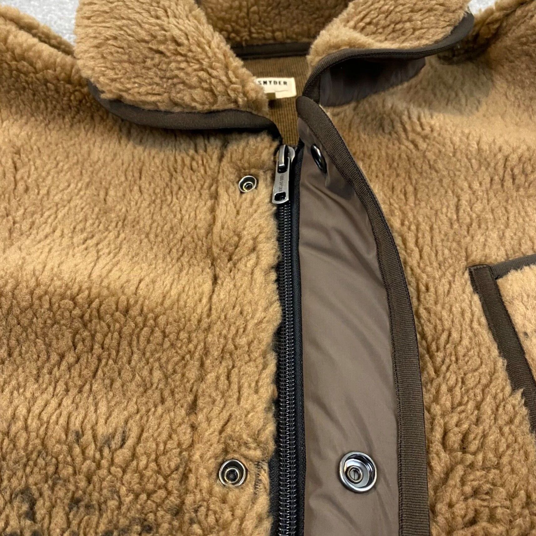 Todd Snyder TODD SNYDER Jacket Mens XL Ombre Sherpa Ranch Chore Brown Coffee Italy Snap Zip Size US XL / EU 56 / 4 - 6 Thumbnail