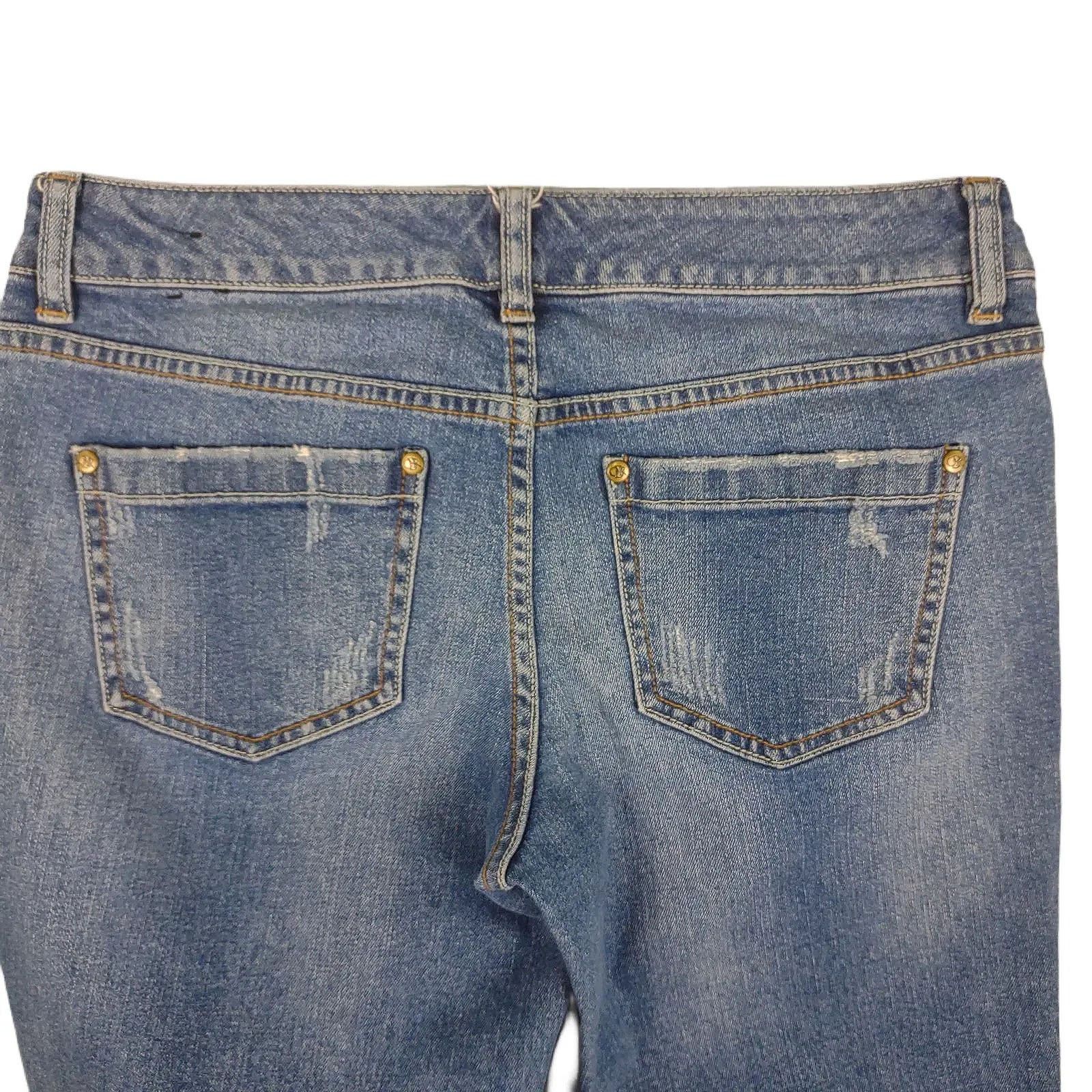 Vintage Y2K OUTBACK RED Jeans Stretch Distressed Taper Leg Low Rise Size 28" / US 6 / IT 42 - 8 Thumbnail