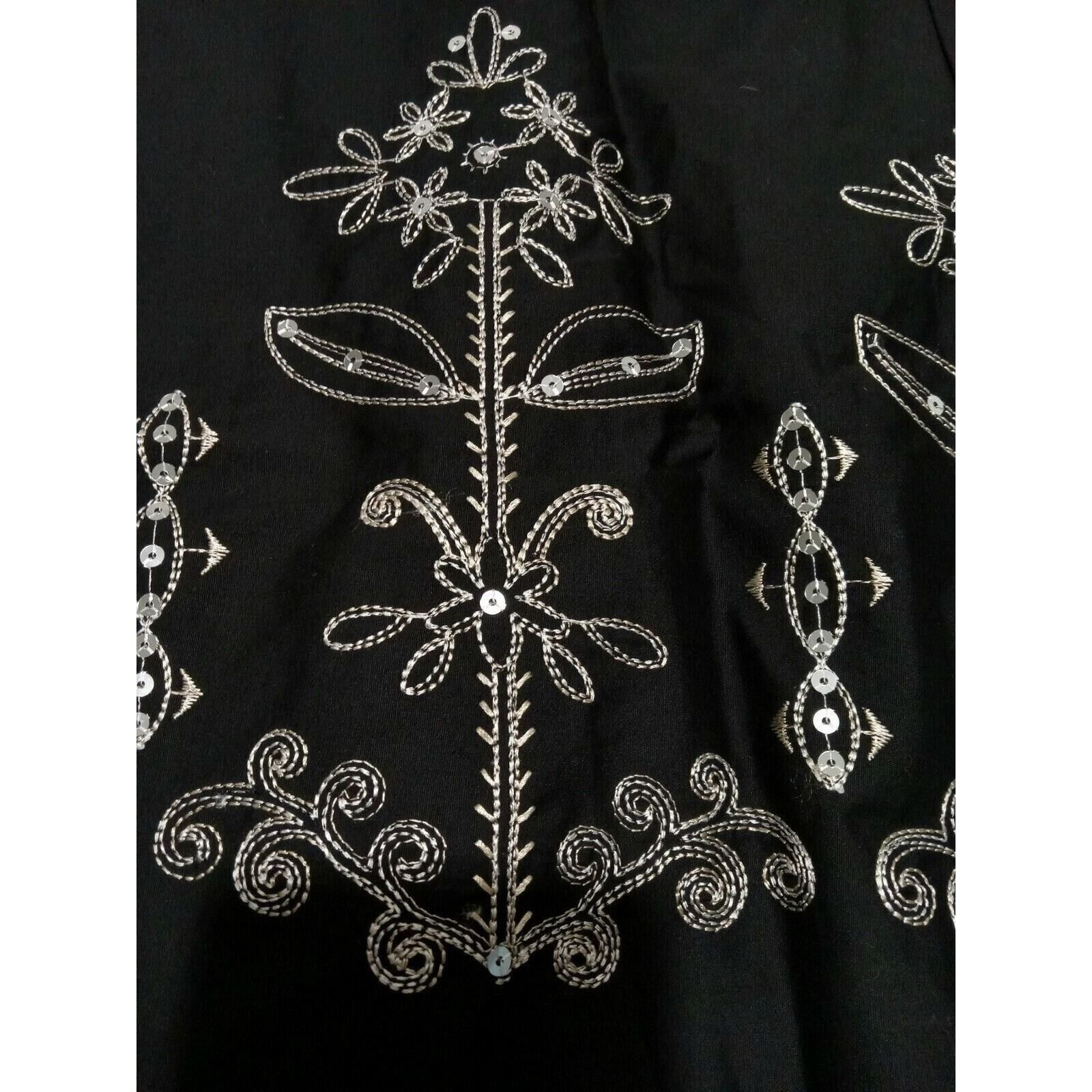 & Other Stories New Elementz Embroidered Skirt M 30X28 A-Line Lined Floral Size 30" / US 8 / IT 44 - 4 Thumbnail