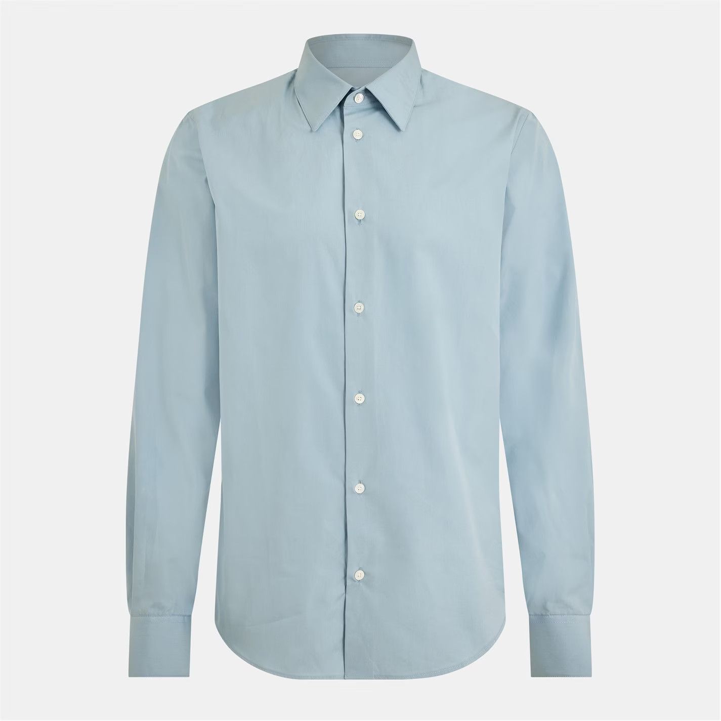 AMI o1g2r1mq0326 Long Sleeve Plain Shirt in Blue Size US XL / EU 56 / 4 - 1 Thumbnail