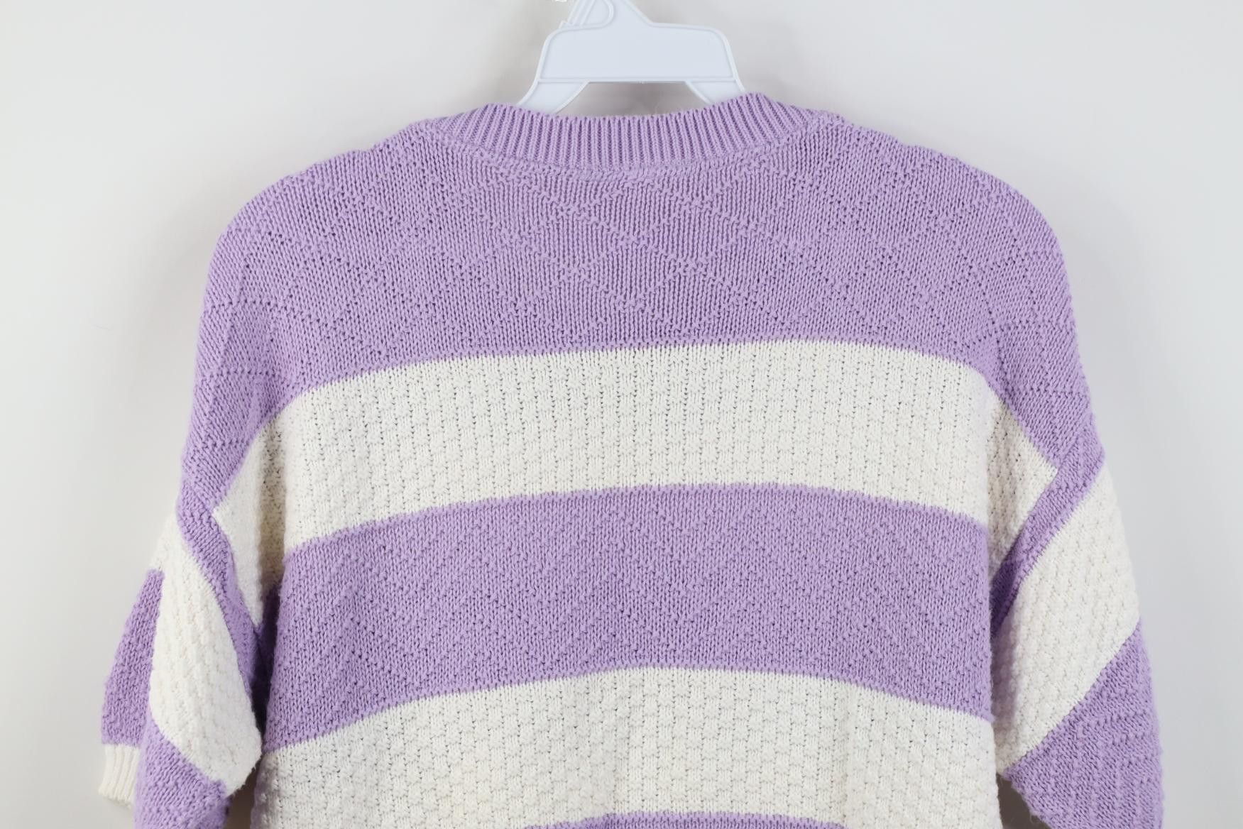 Vintage Vintage 90s Streetwear Block Knit Short Sleeve Sweater USA Size M / US 6-8 / IT 42-44 - 12 Thumbnail