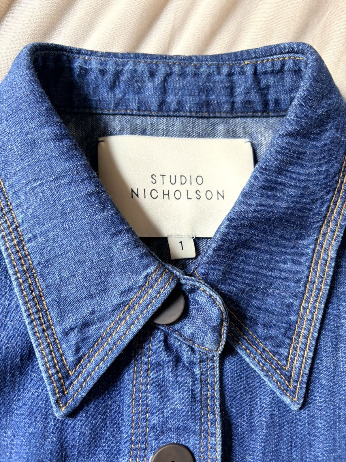 Studio Nicholson Studio Nicholson Denim Shirt Size S / US 4 / IT 40 - 3 Thumbnail