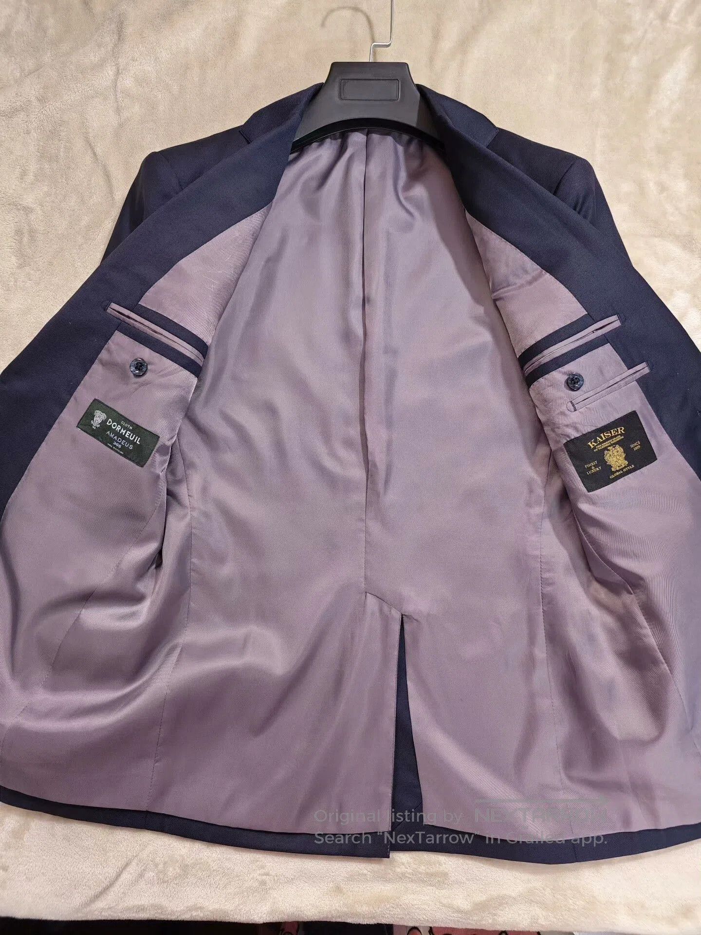 Japanese Brand DORMEUIL Custom Wool Suit Jacket. Size US M / EU 48-50 / 2 - 7 Thumbnail