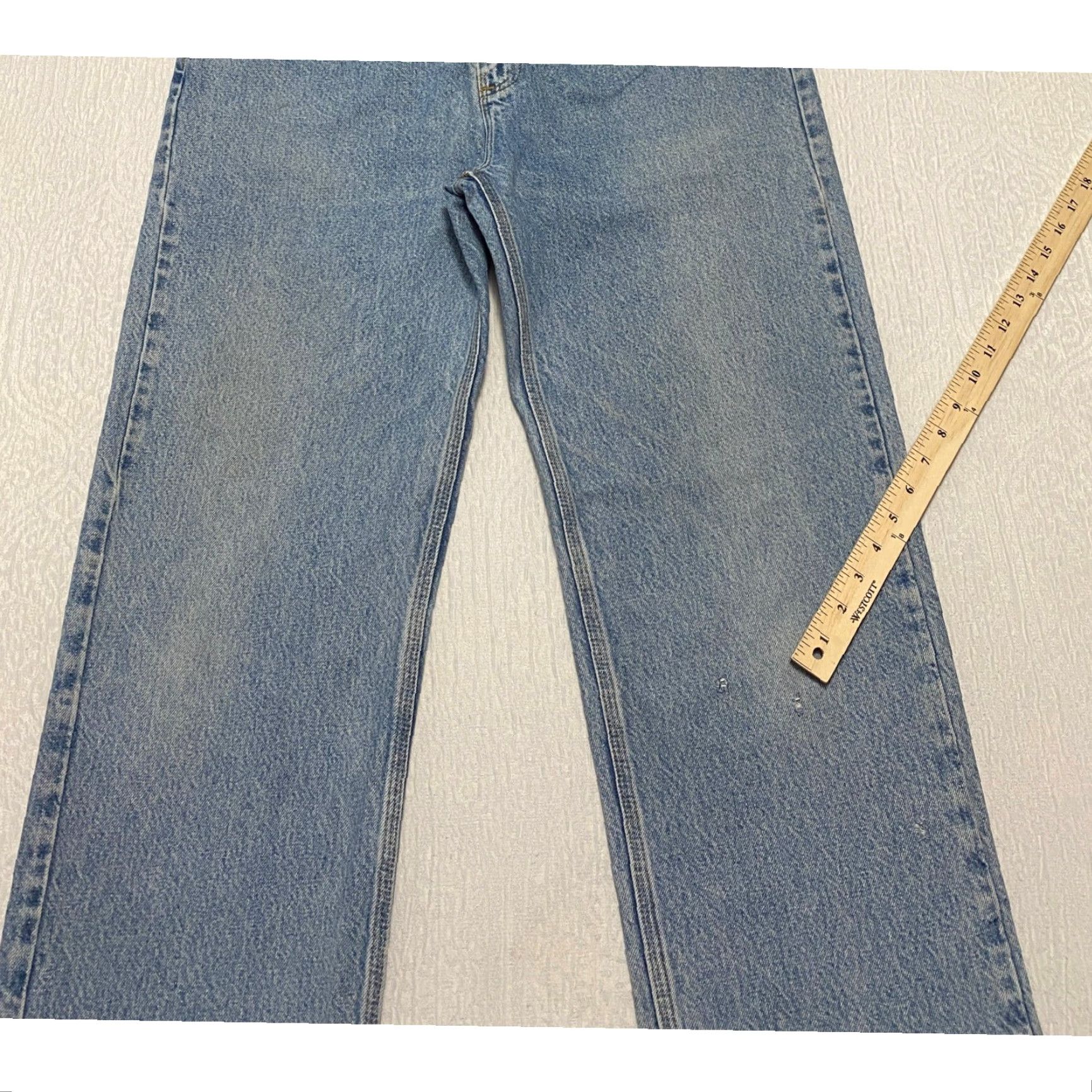 Carhartt Carhartt Jeans 36x34 Men Relaxed Straight Denim Light Blue 5-Pocket Logo Button Zip Cotton Jeans Size US 36 / EU 52 - 2 Thumbnail
