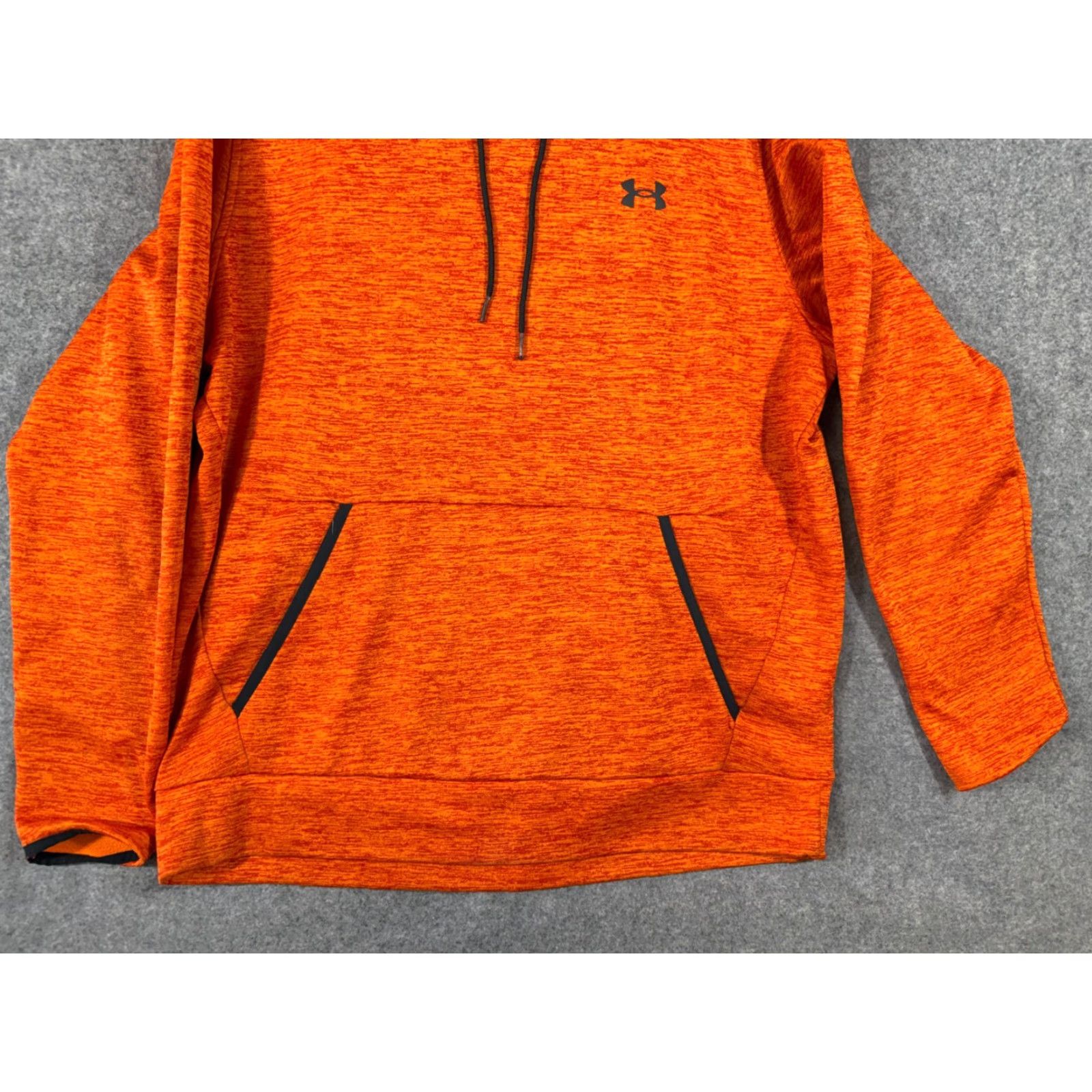 Under Armour Under Armour Hooded Sweatshirt Mens L Orange Fleece Coldgear Loose Drawstring Pullover Pockets Logo Size US L / EU 52-54 / 3 - 4 Thumbnail