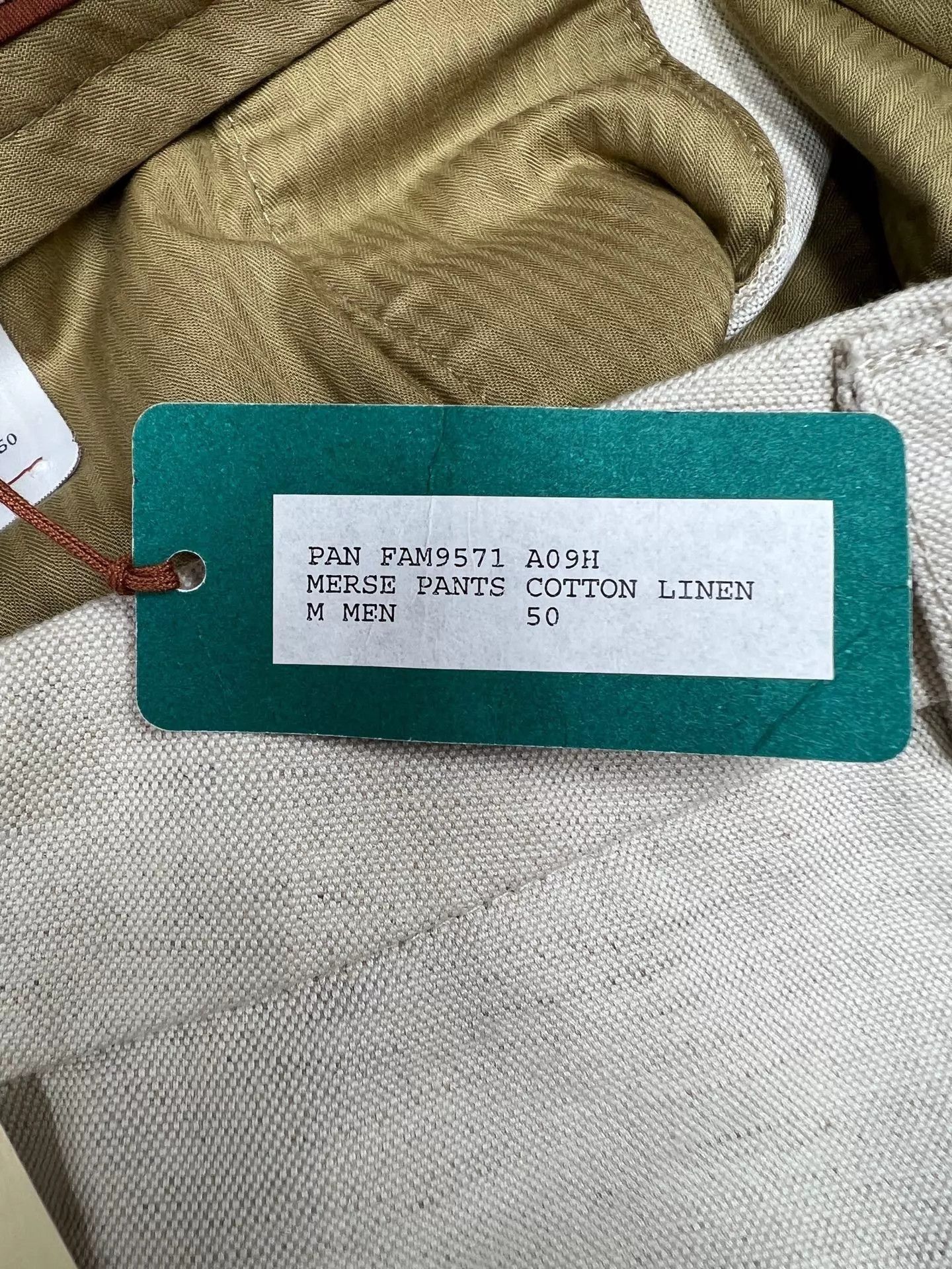 Loro Piana Loro Piana M Ivory Cotton-Linen Relaxed-Straight P NWT 50 Size US 34 / EU 50 - 8 Thumbnail