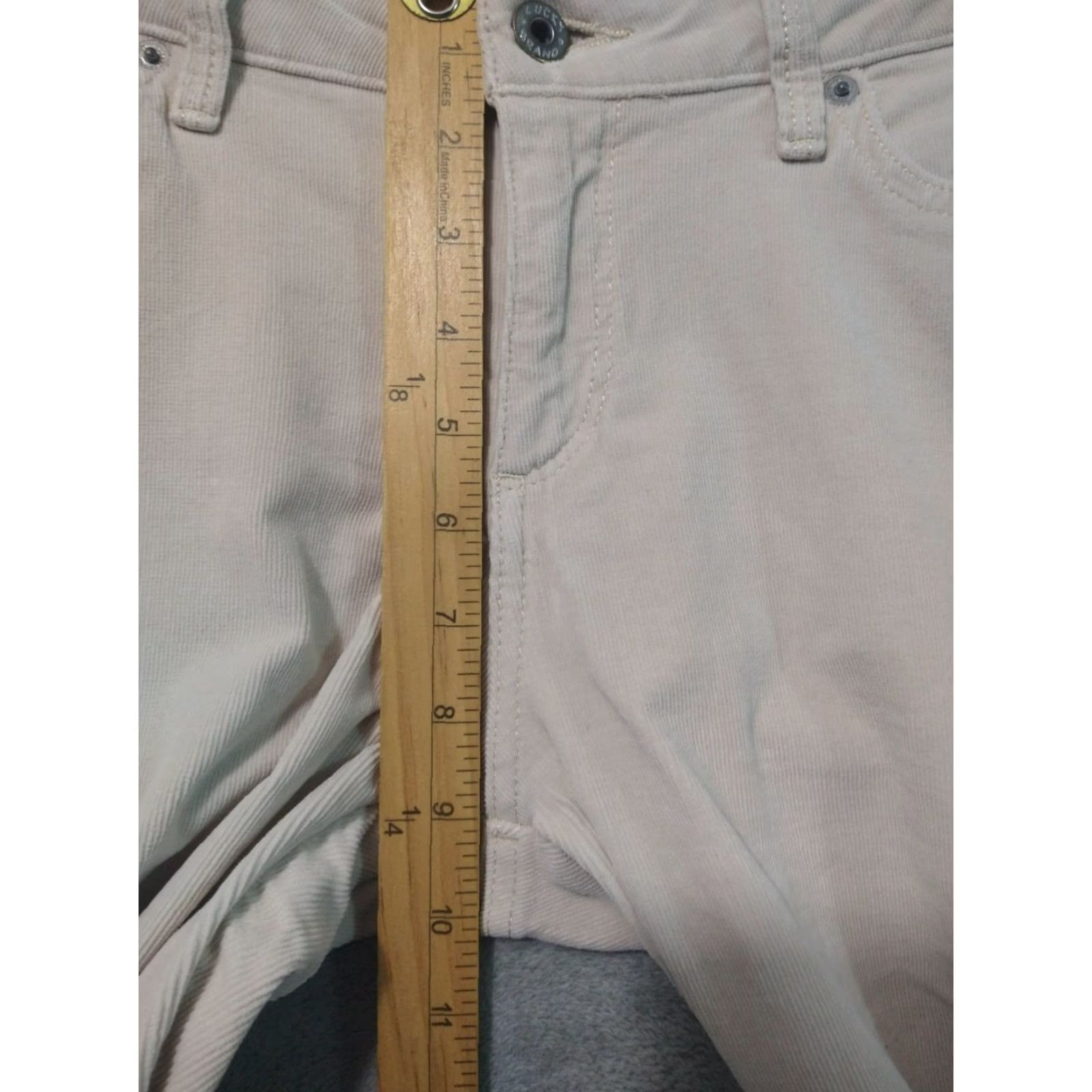 Lucky Brand Lucky Brand Pants Womens 8/29 Beige Corduroy Lolita Skinny Mid Rise Stretch Slim Fit Chino Casual Womens Size 30" / US 8 / IT 44 - 4 Thumbnail