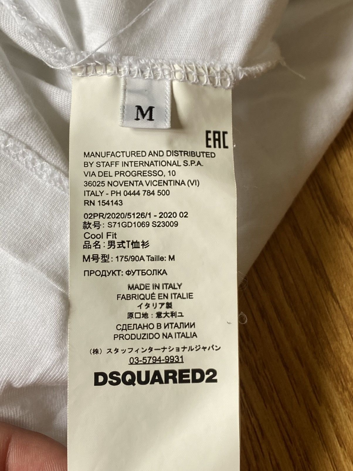 Dsquared2 DSQUARED2 Mens Logo Print Crewneck White T-shirt Size Medium Size US M / EU 48-50 / 2 - 9 Thumbnail