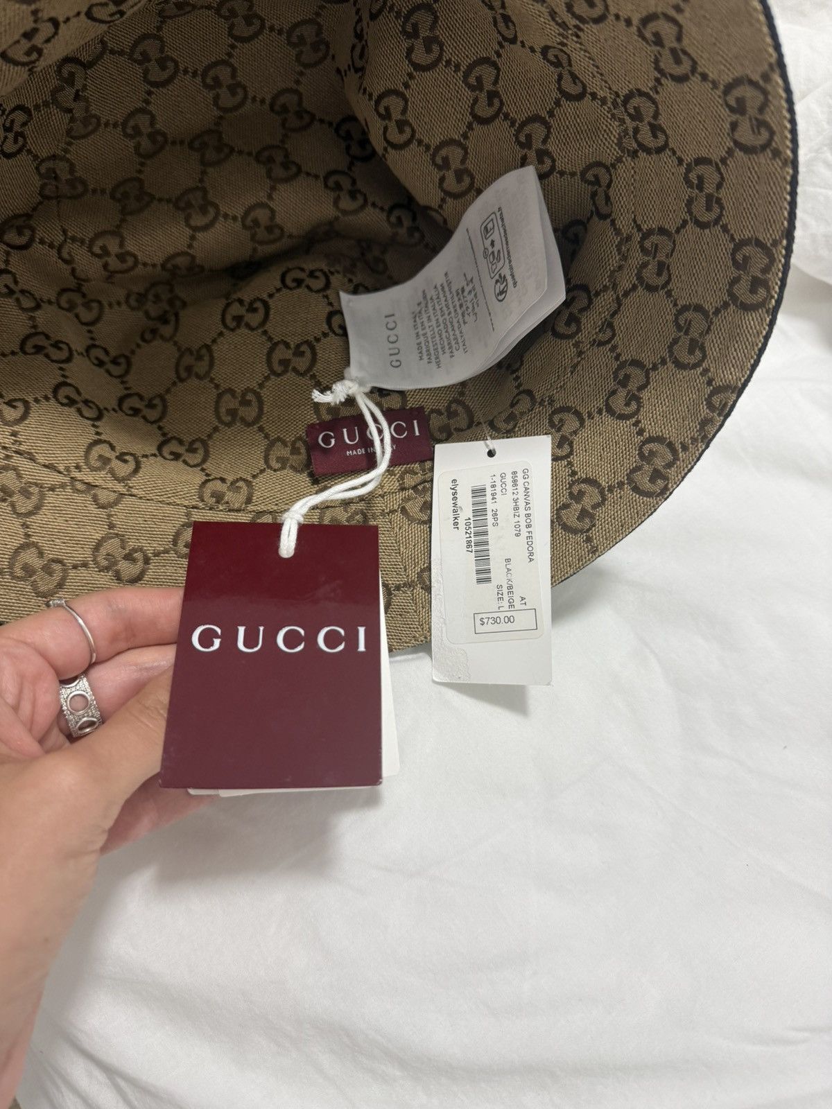 Gucci Gucci Reversible GG Canvas Bucket Hat Size ONE SIZE - 7 Thumbnail