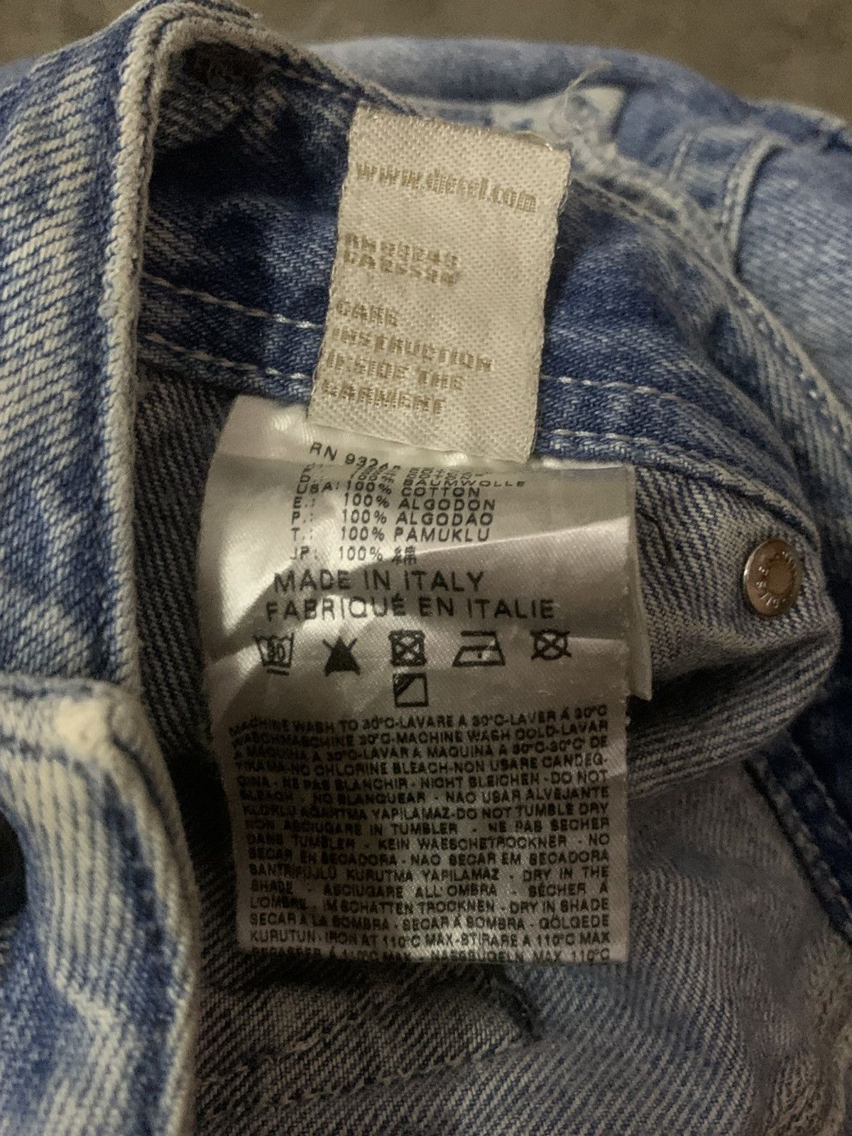 Diesel Diesel Loiku Distressed Flare Denim Jeans Size US 34 / EU 50 - 10 Thumbnail