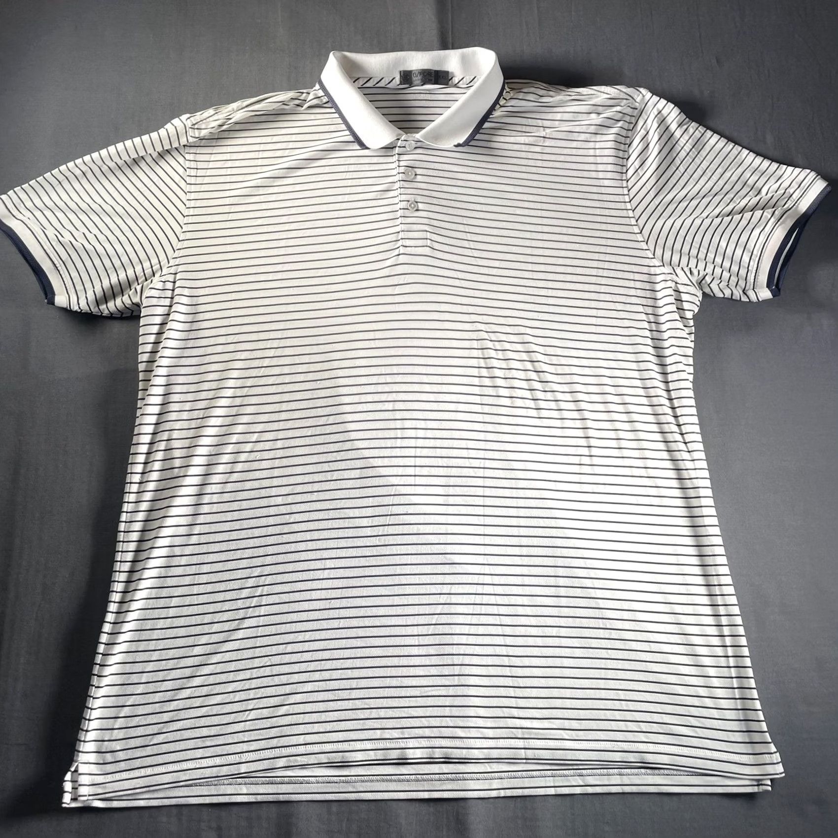 G/FORE G/FORE Polo Shirt Mens 2XL White Navy Striped Golf Performance Lightweight Shirt Mens 2XL White Navy Striped Golf Size US XXL / EU 58 / 5 - 3 Thumbnail