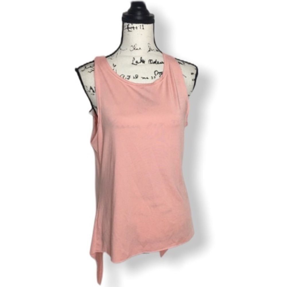Other Peach Draped Open Back Tank Top Sz S Soft Flowy Asymmetrical Size S / US 4 / IT 40 - 3 Thumbnail