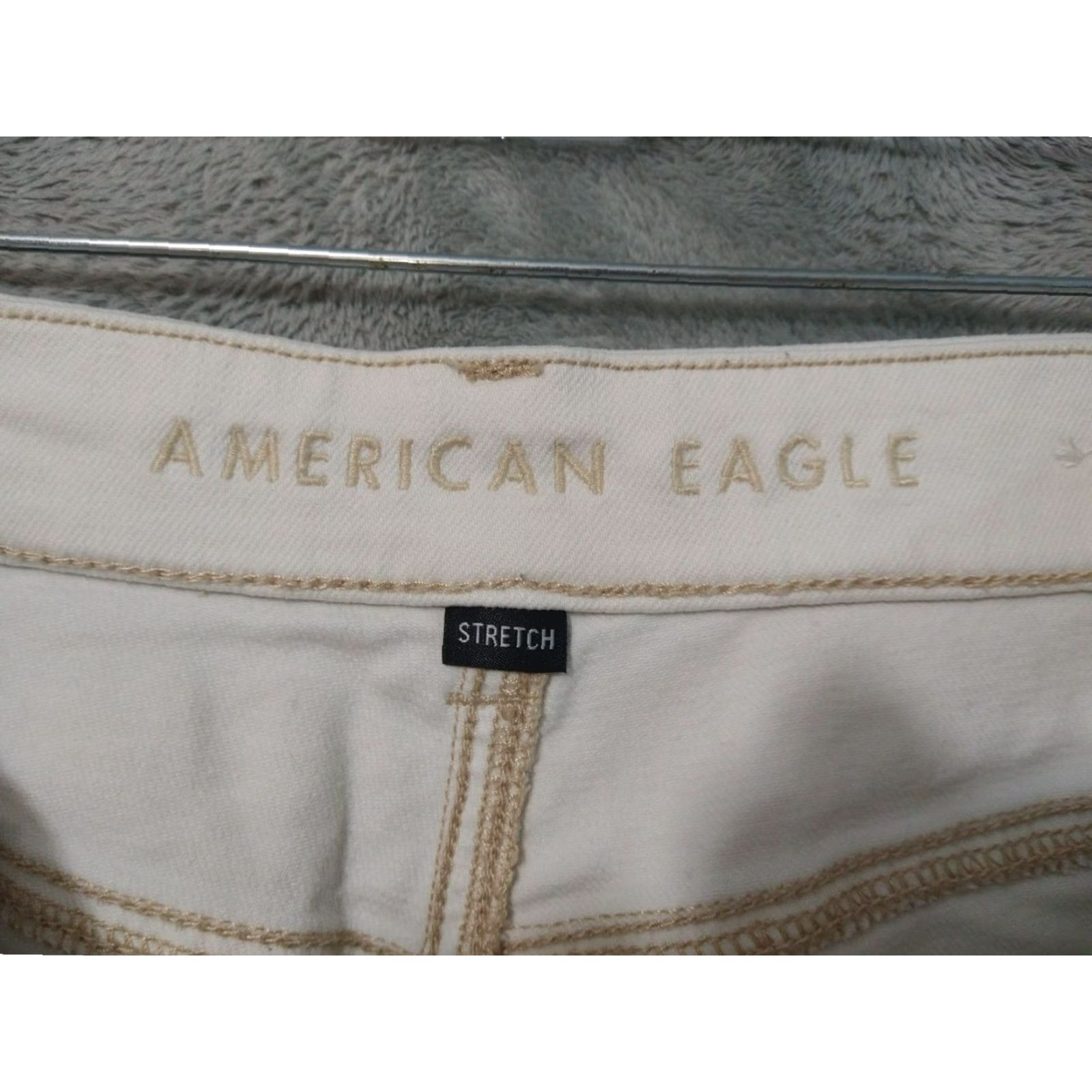Vintage American Eagle Jeans Women 6 White Denim Curvy Mom Stretch Distressed Festival 90s City Retro Womens Size 28" / US 6 / IT 42 - 7 Thumbnail