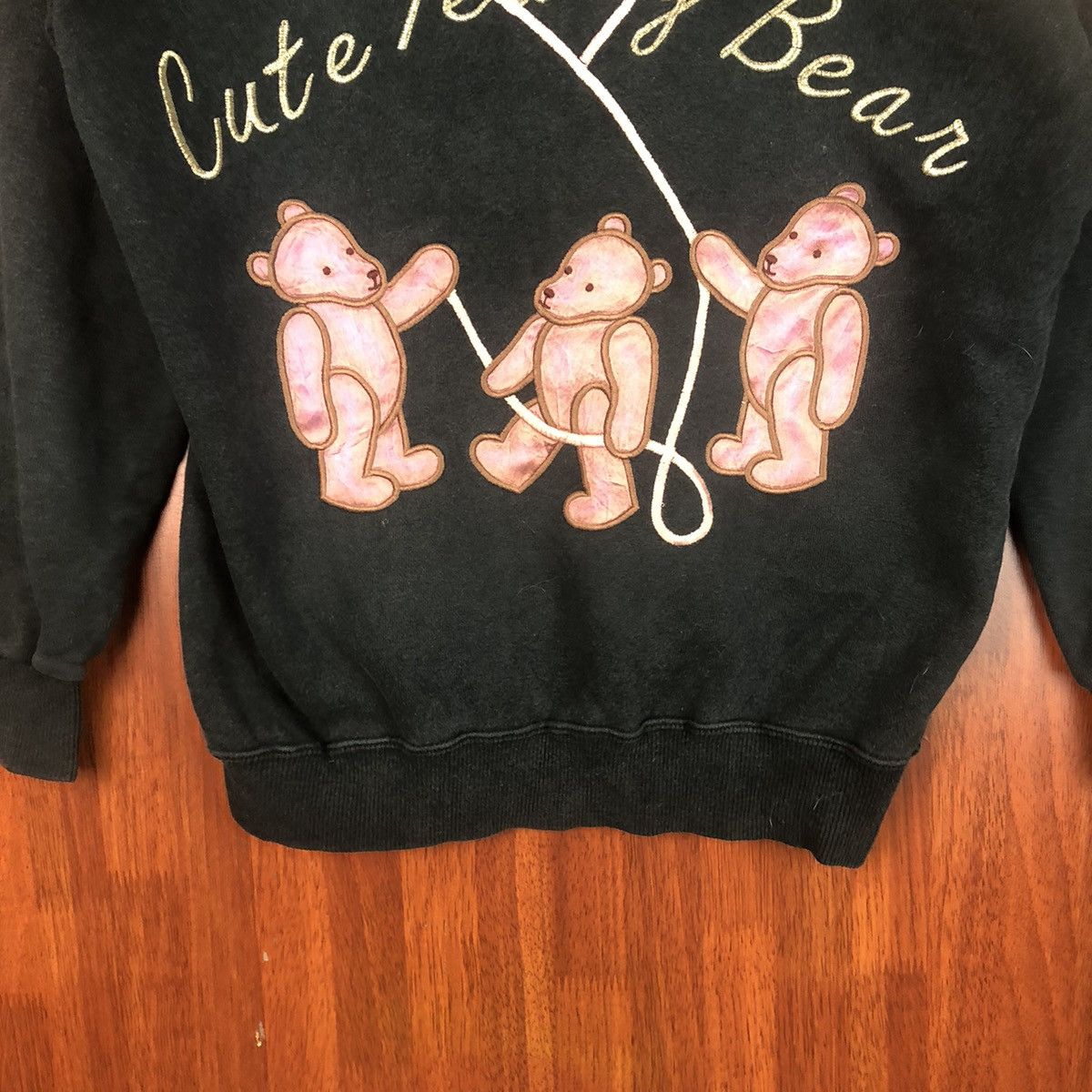 Japanese Brand Bg Sepia teddy bear Dark Blue Sweathshirt #7506 Size M / US 6-8 / IT 42-44 - 6 Thumbnail