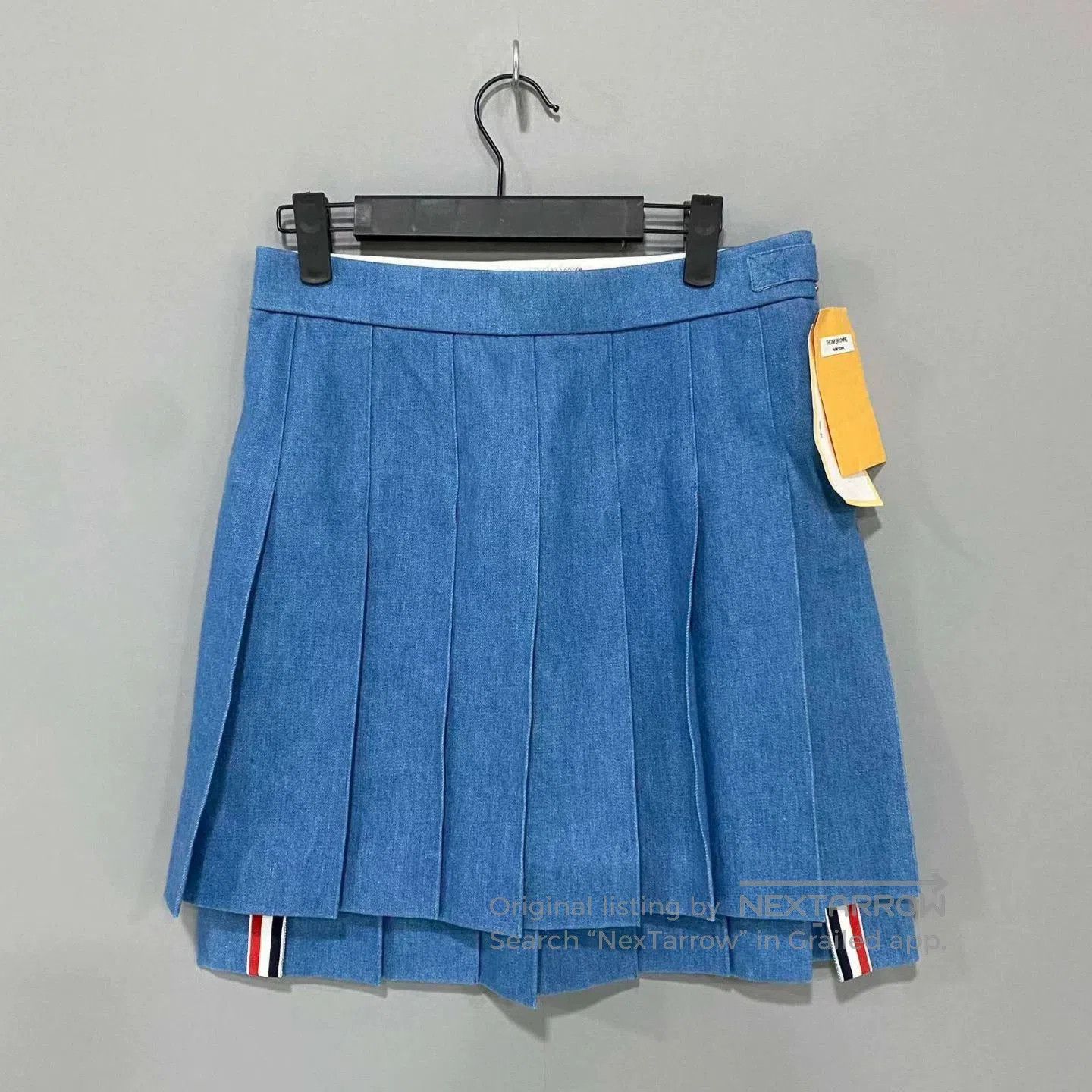 Thom Browne Thom Browne Classic Denim Pleated Skirt. Size US 40 / EU 56 - 3 Thumbnail
