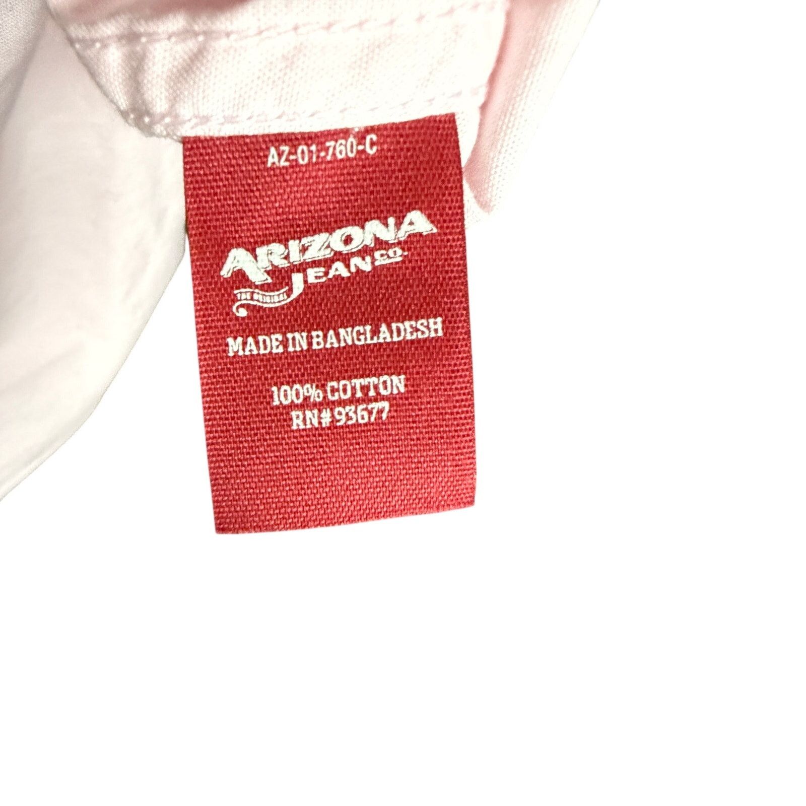 Arizona Jean Co. Arizona Barely Pink Short Sleeve Button Up Shirt Size M NWT Size US M / EU 48-50 / 2 - 8 Thumbnail
