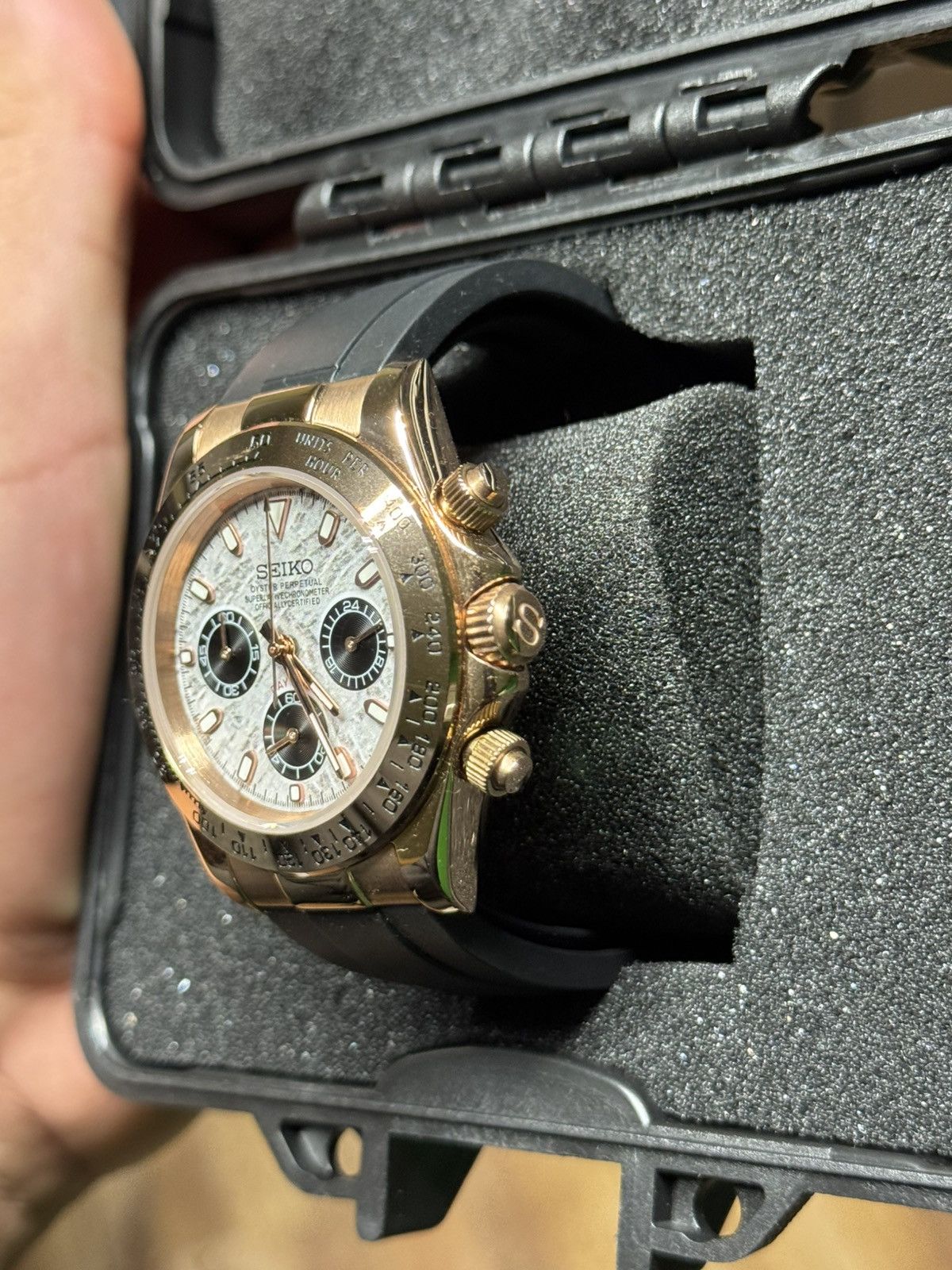 Seiko Custom Seiko VK63 Chronograph – Rose Gold Case Size ONE SIZE - 2 Thumbnail