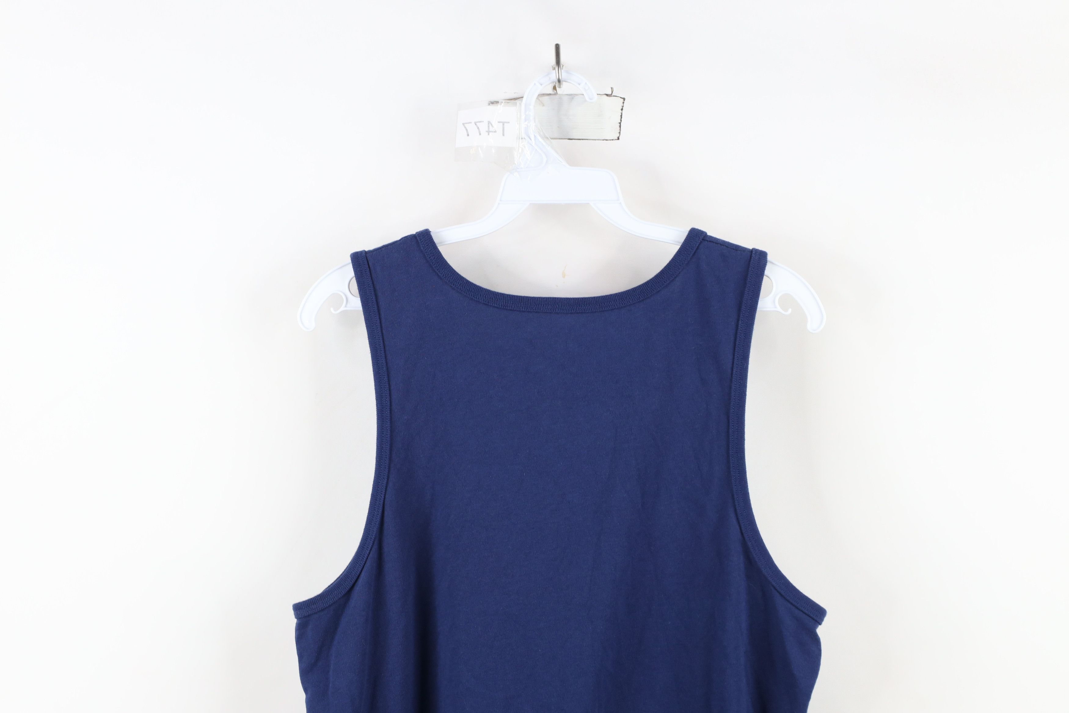 Nike × Vintage Nike Cut Faded Big Swoosh Logo Tank Top T-Shirt Navy Blue Size US M / EU 48-50 / 2 - 10 Thumbnail