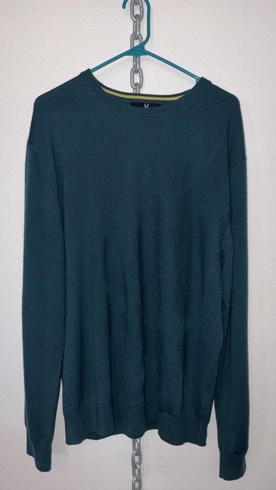 Psycho Bunny Psycho Bunny Green Wool Sweater Size US XL / EU 56 / 4 - 1 Thumbnail