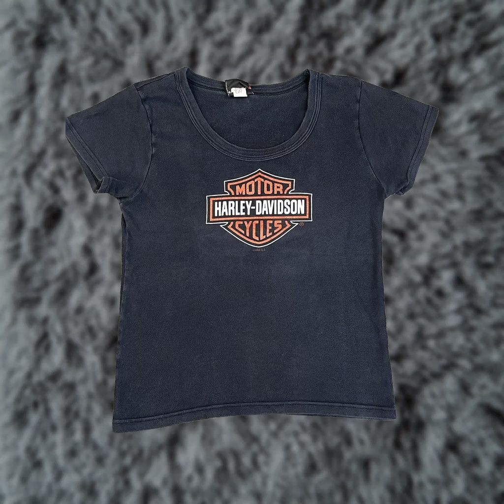 Harley Davidson VINTAGE Harley Davidson Shirt Womans L Black Motorcycle Riding Pennsylvania Short Sleeve Size L / US 10 / IT 46 - 1 Thumbnail