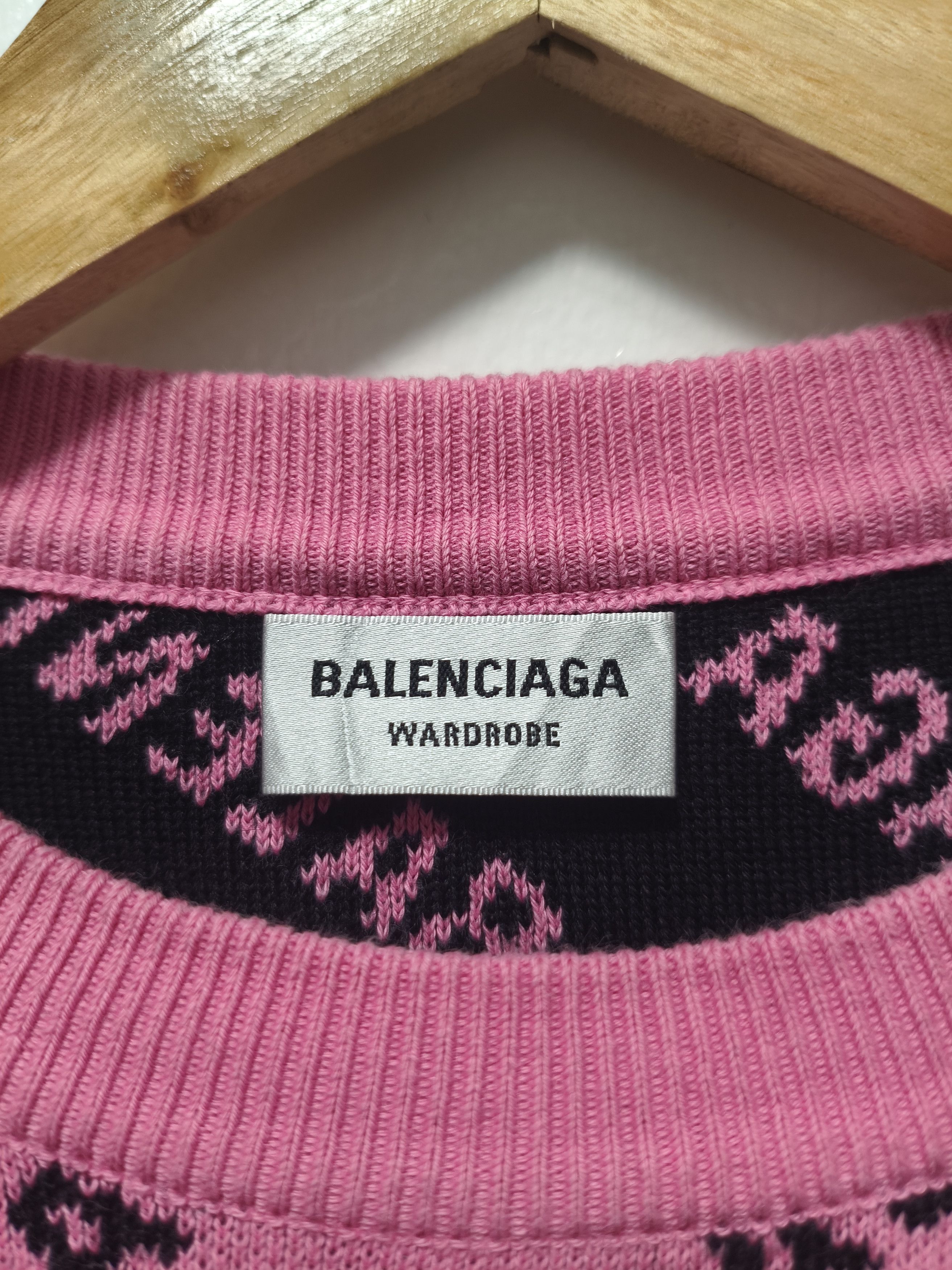 Balenciaga Balenciaga SS22 Pink Logo Sweater Size M / US 6-8 / IT 42-44 - 5 Thumbnail
