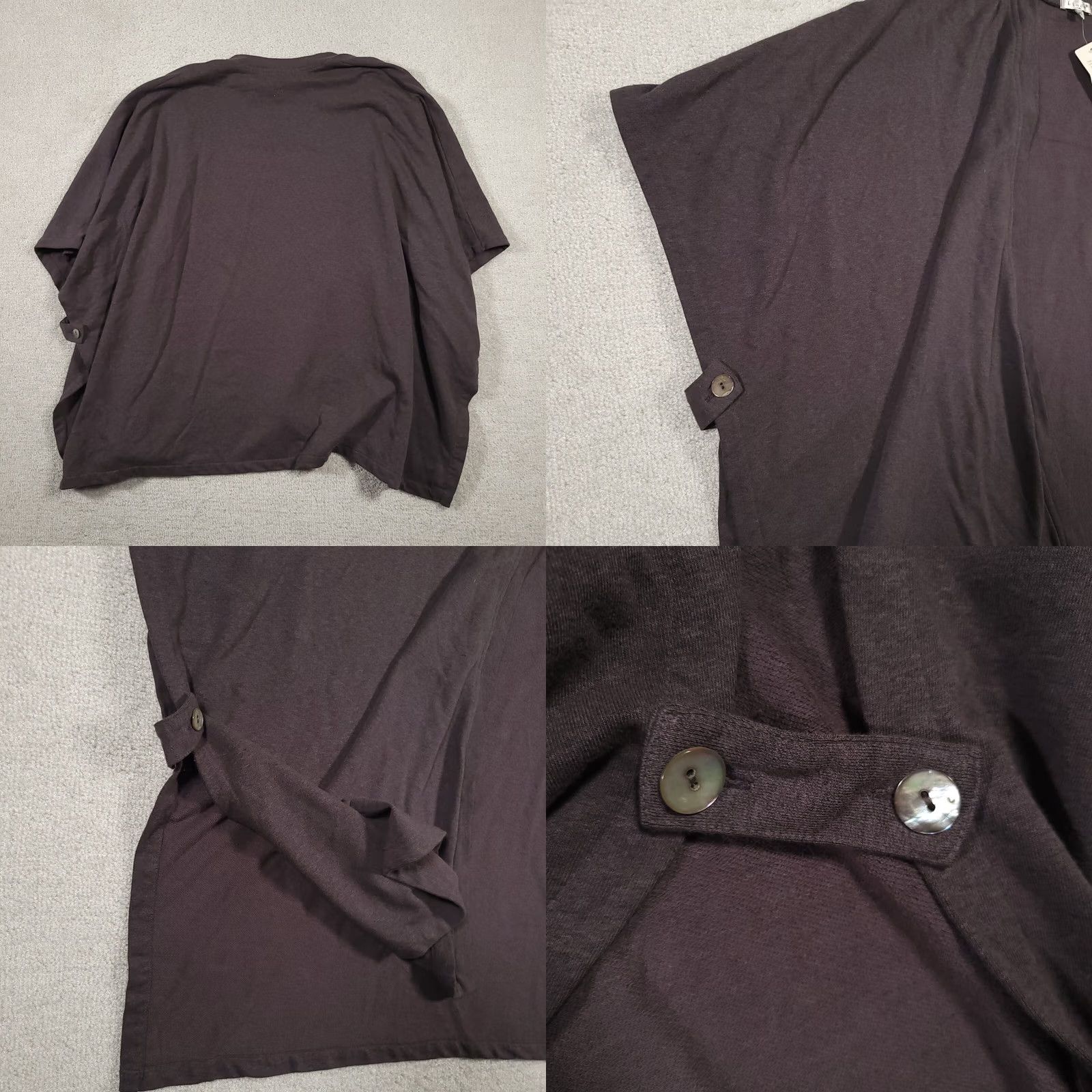 Vintage Kleen Women's Small Gray Oversized Open Front Cardigan Sweater Poncho Shirt Size S / US 4 / IT 40 - 8 Thumbnail
