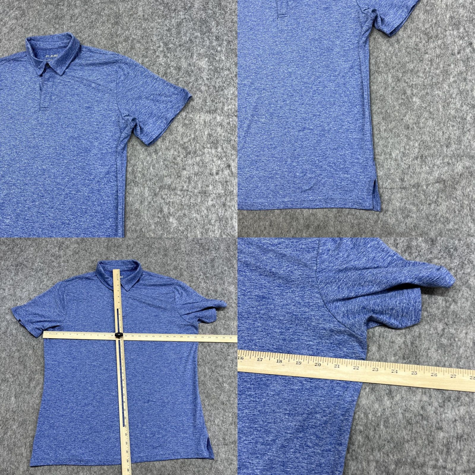 Vintage 01.ALGO Polo Shirt Mens L Blue Quick Dry UV SPF 40 Golf Performance Polo Shirt Size US L / EU 52-54 / 3 - 8 Thumbnail